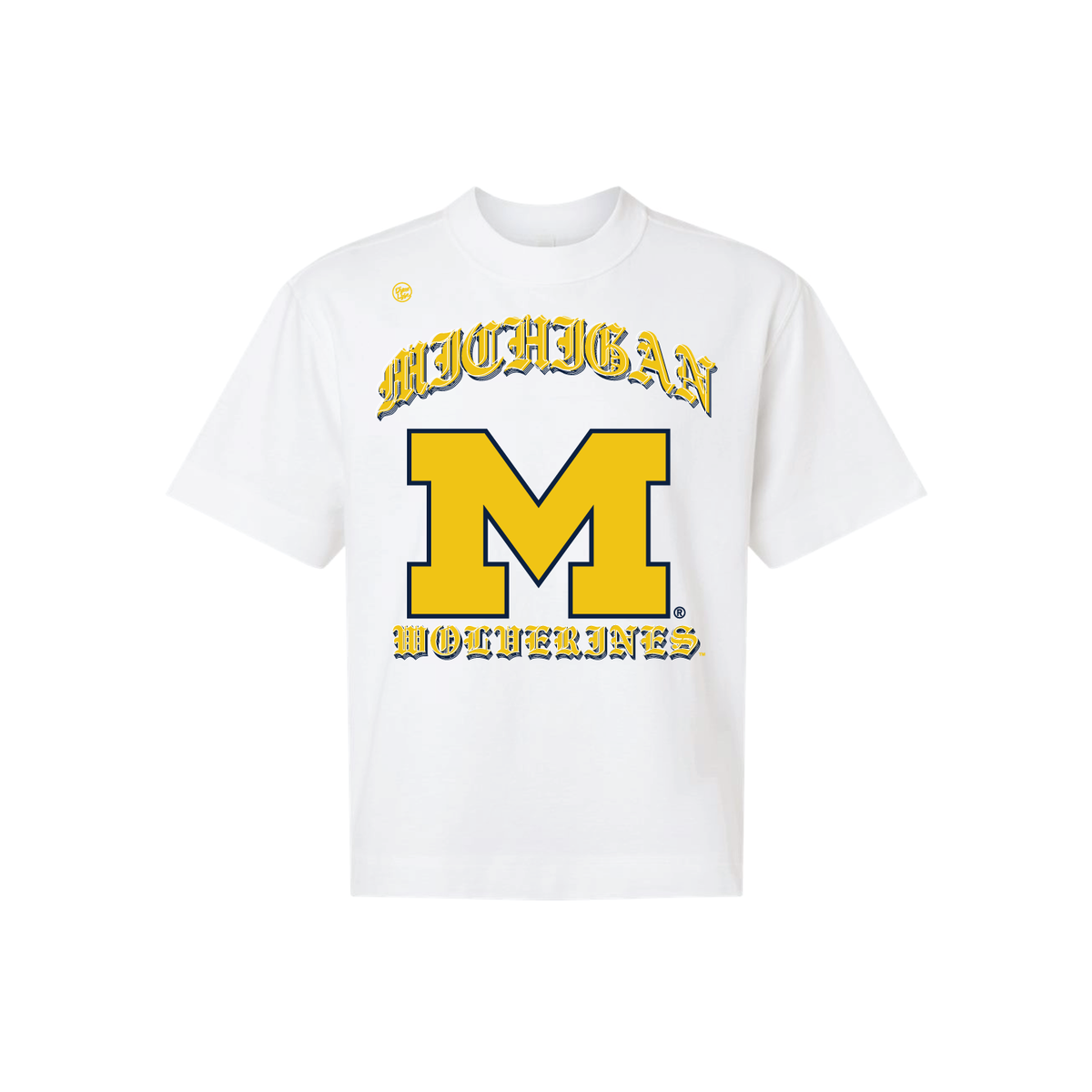 Michigan Wolverines Men's Mascot Old English Tee - White