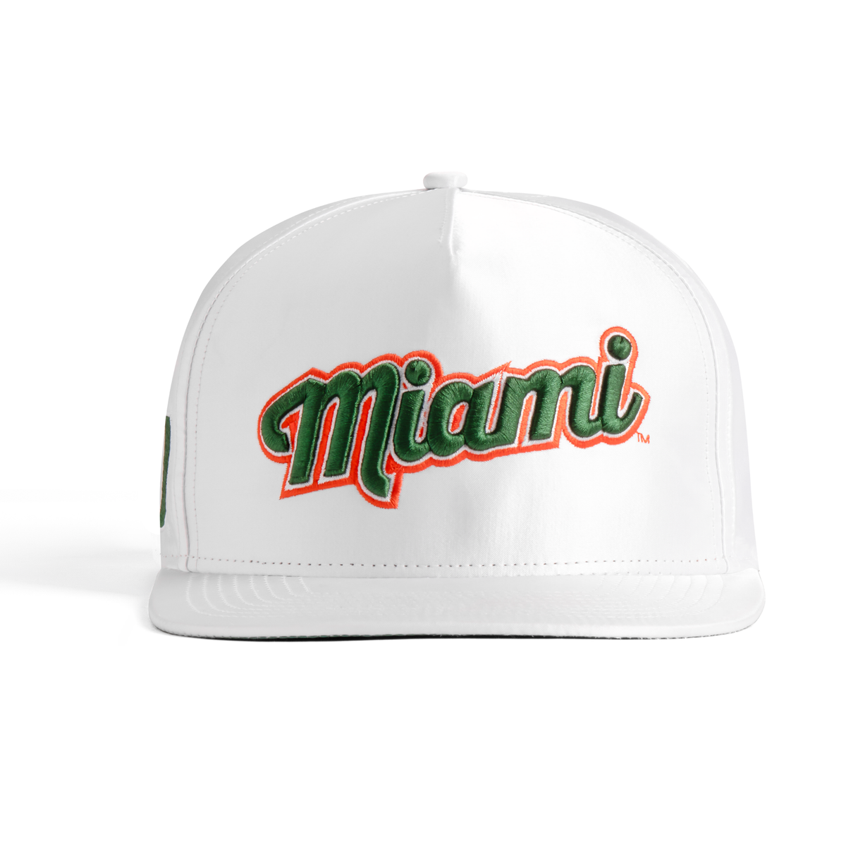 Miami Hurricanes White Satin Snapback