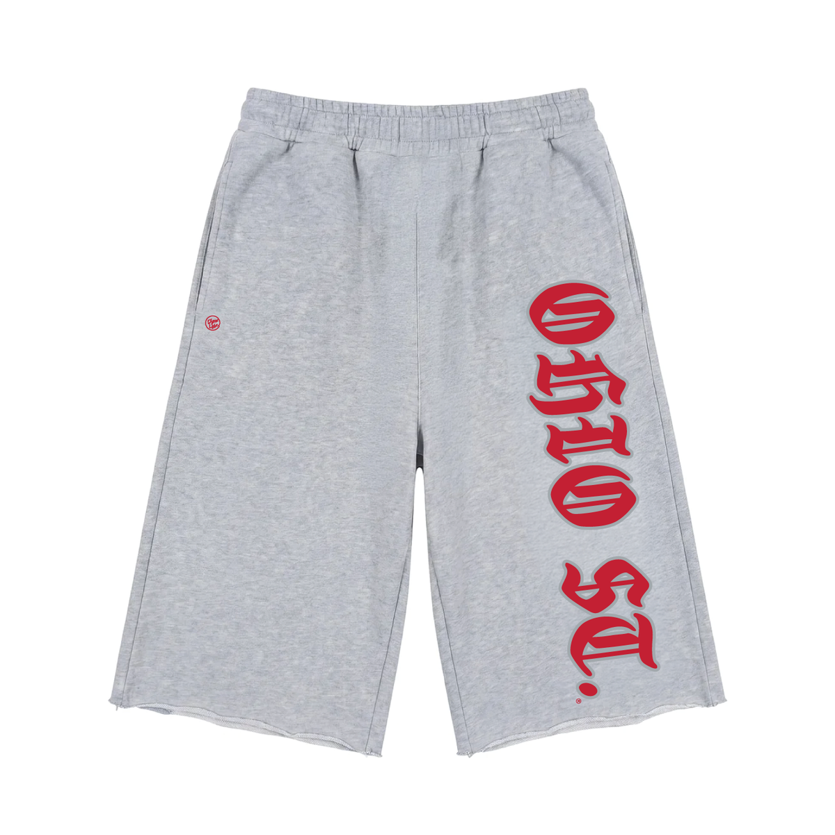 Ohio State Buckeyes Men's Old English 3/4 Short Sweatpants - Heather Gray