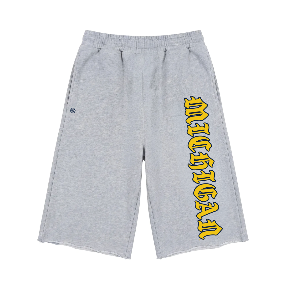 Michigan Wolverines Men's Old English 3/4 Short Sweatpants - Heather Gray