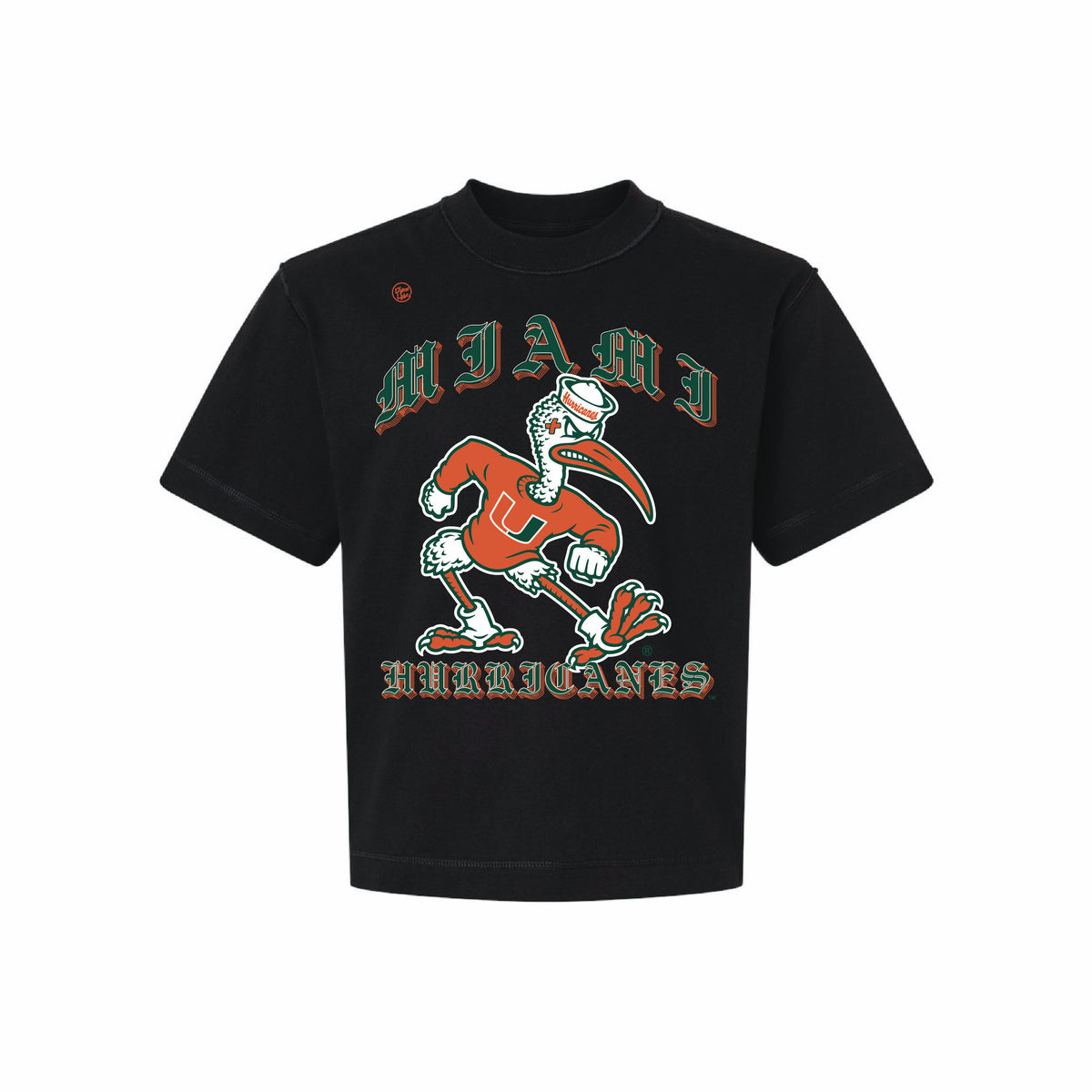 Miami Hurricanes Men's Old English Sebastian Tee - Black