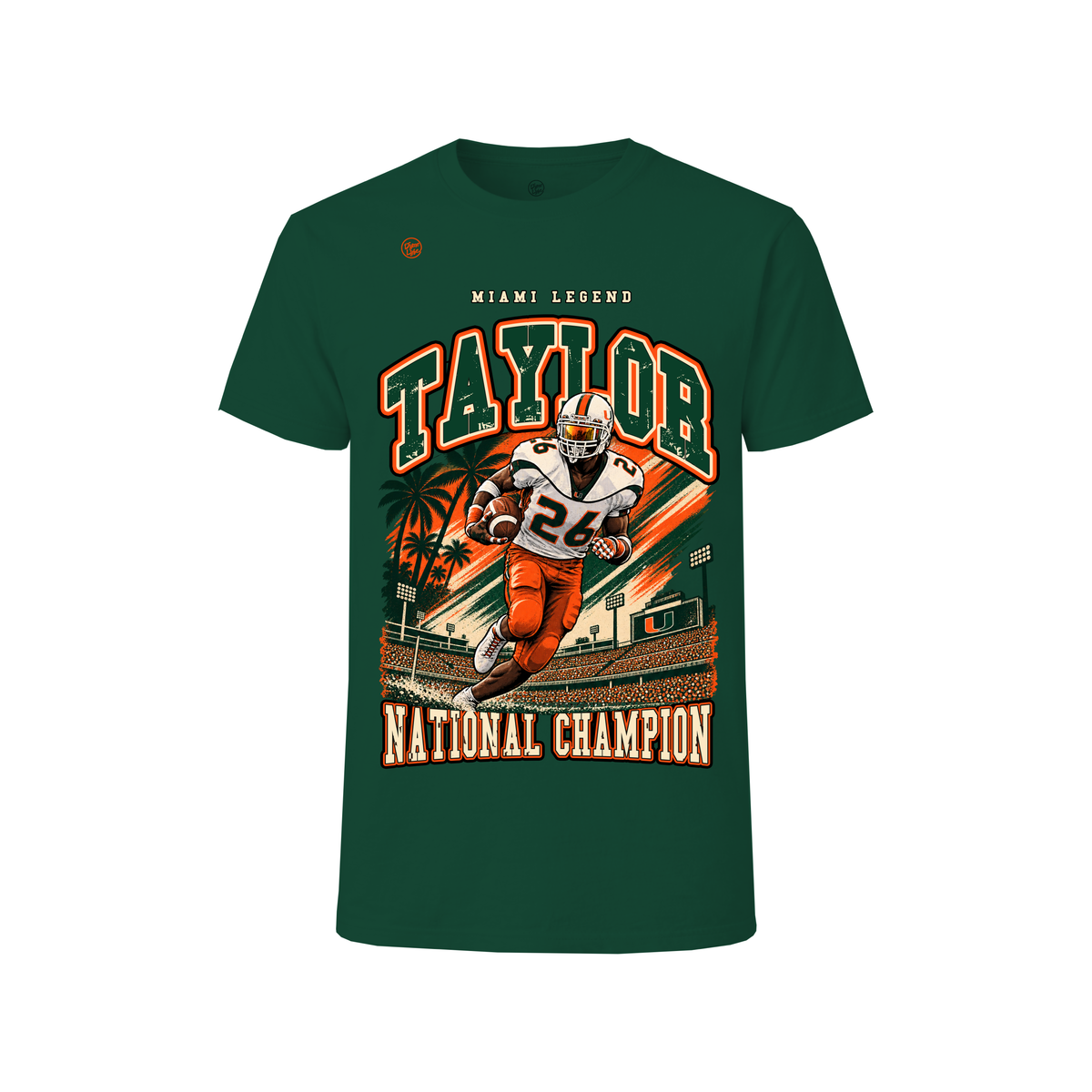 Miami Hurricanes Men's Sean Taylor Legend Tee - Forest Green