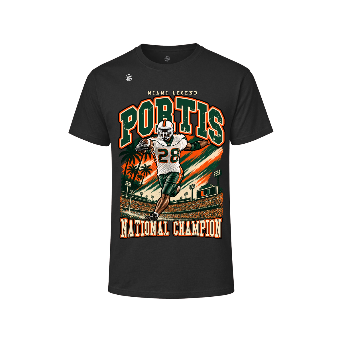 Miami Hurricanes Men's Clinton Portis Legend Tee - Black