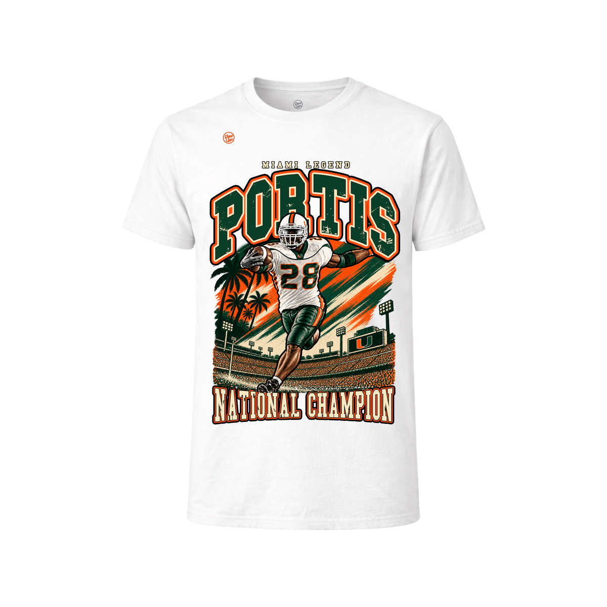 Miami Hurricanes Men's Clinton Portis Legend Tee - White