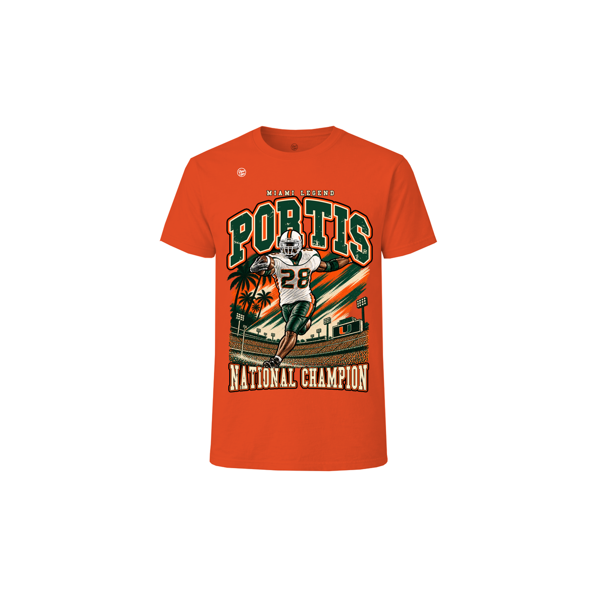 Miami Hurricanes Youth Clinton Portis Legend Tee - Orange
