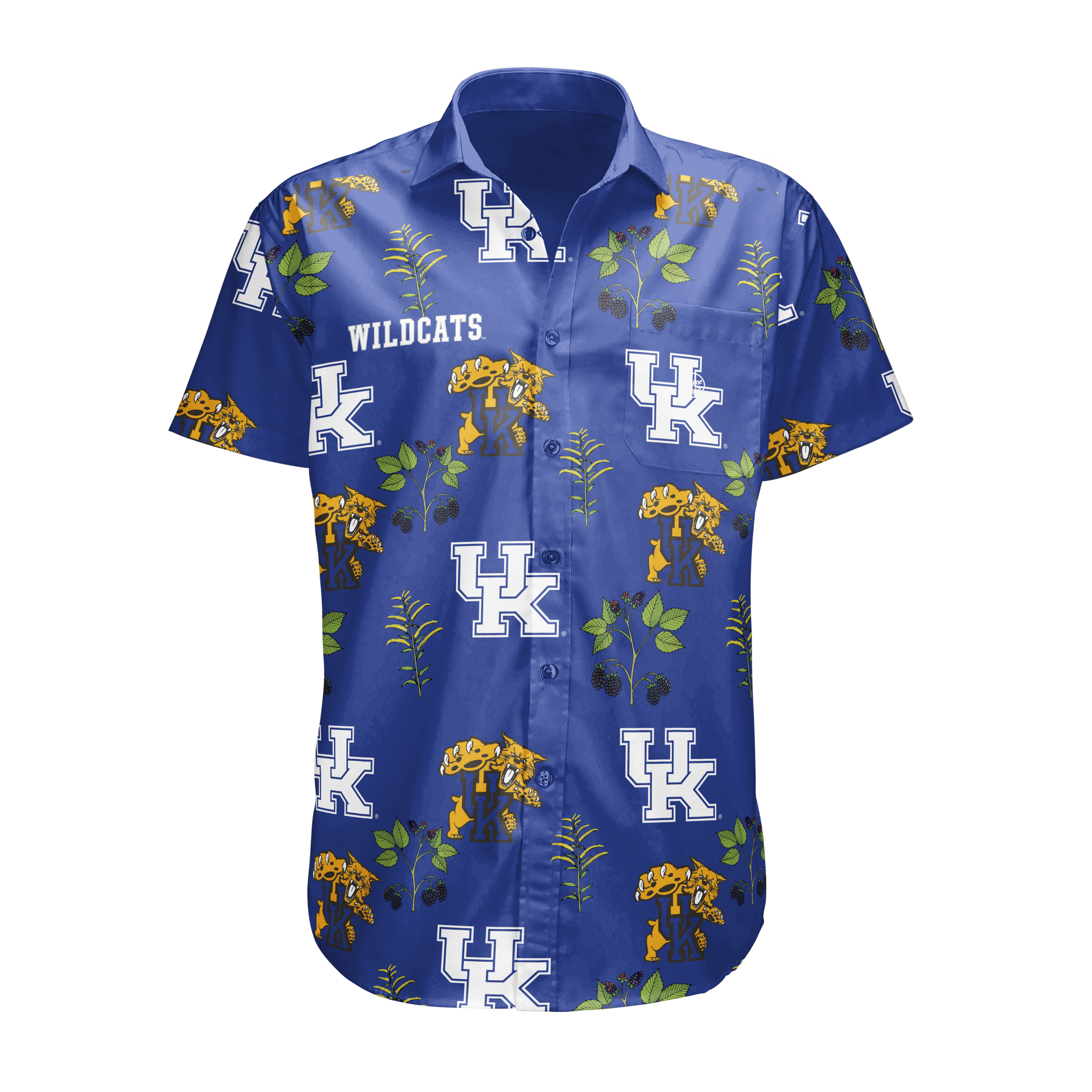 Kentucky Wildcats Men’s Logo Print Button Up