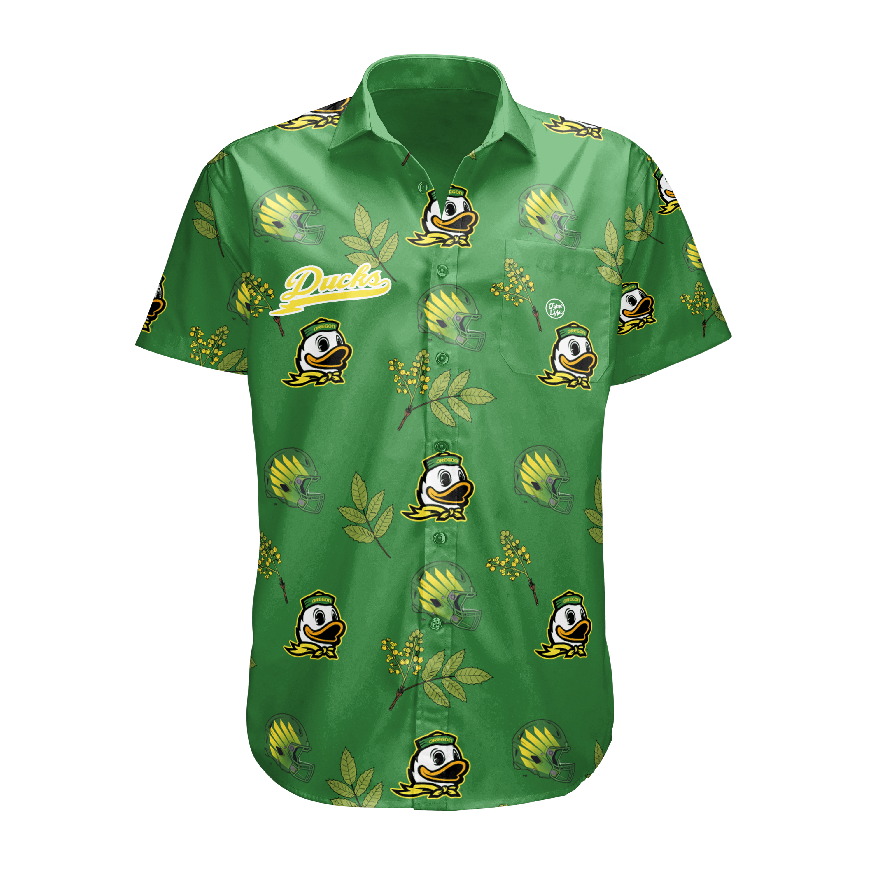 Oregon Ducks Men’s Logo Print Button Up