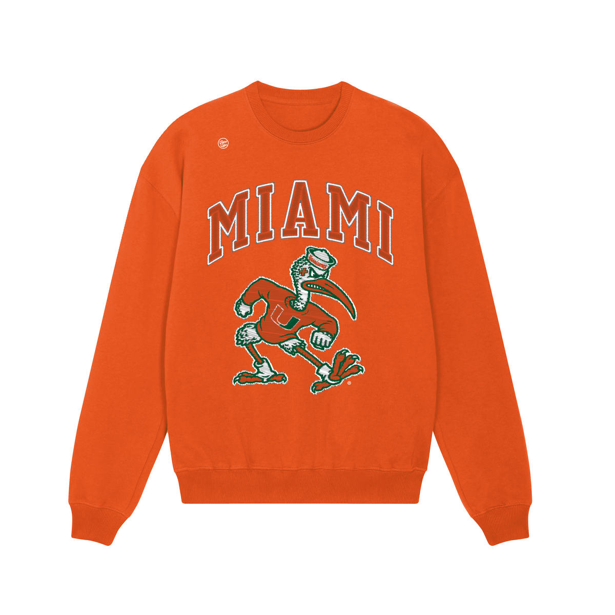 Miami Hurricanes Men's Stitch Crewneck Sweatshirt - Orange
