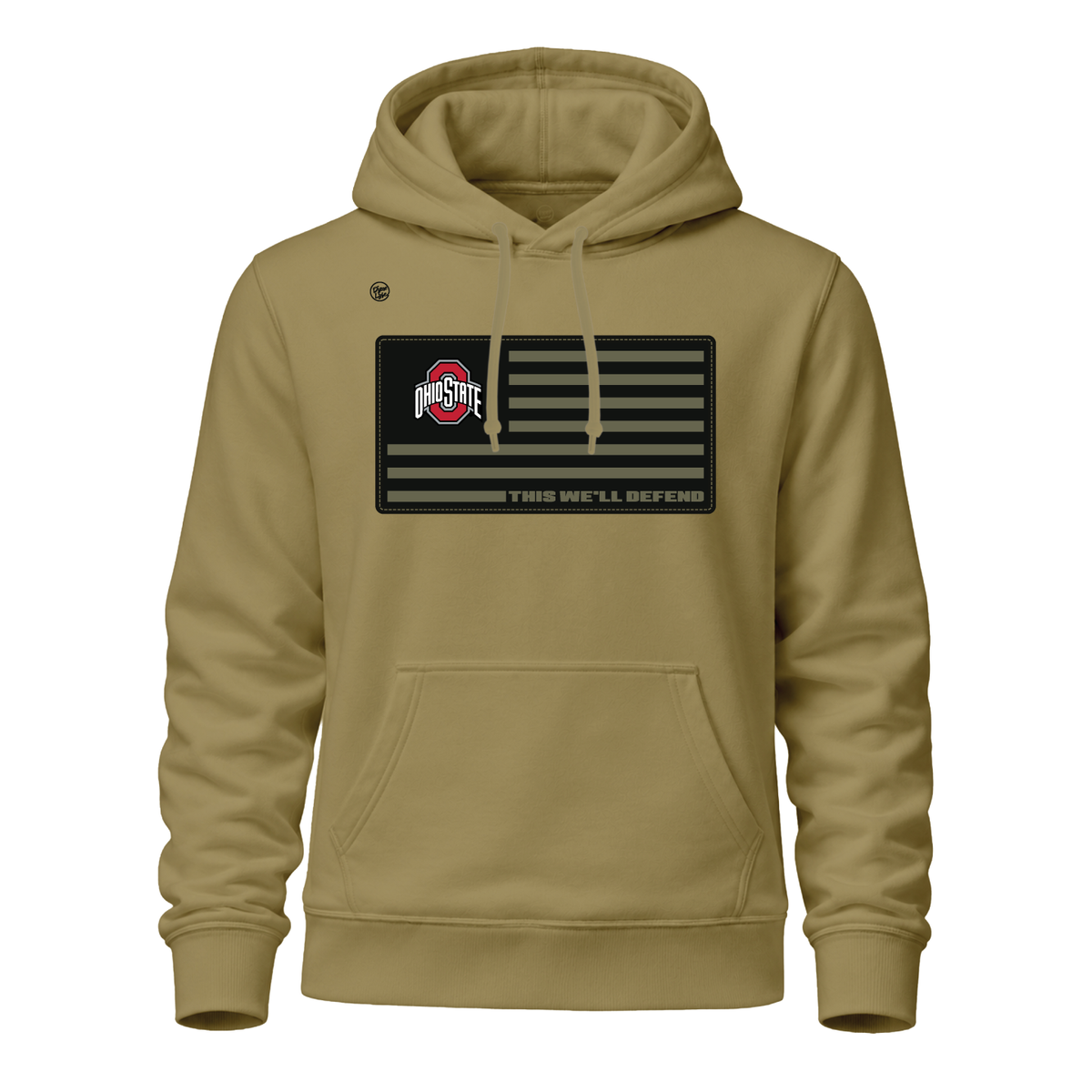 Ohio State Buckeyes Men's Defend Hoodie - Khaki