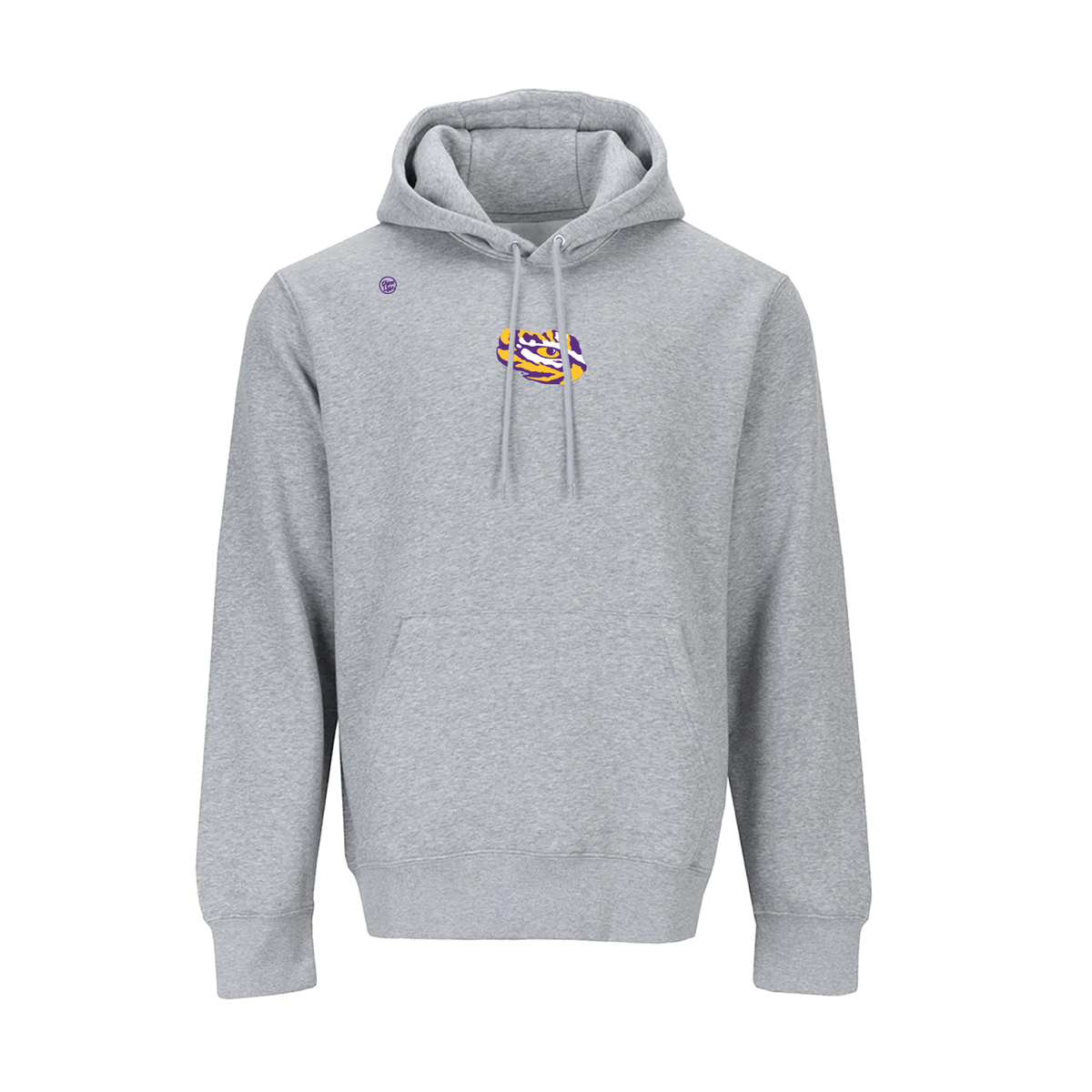 LSU Tigers Men's Center Logo Hoodie - Heather Gray