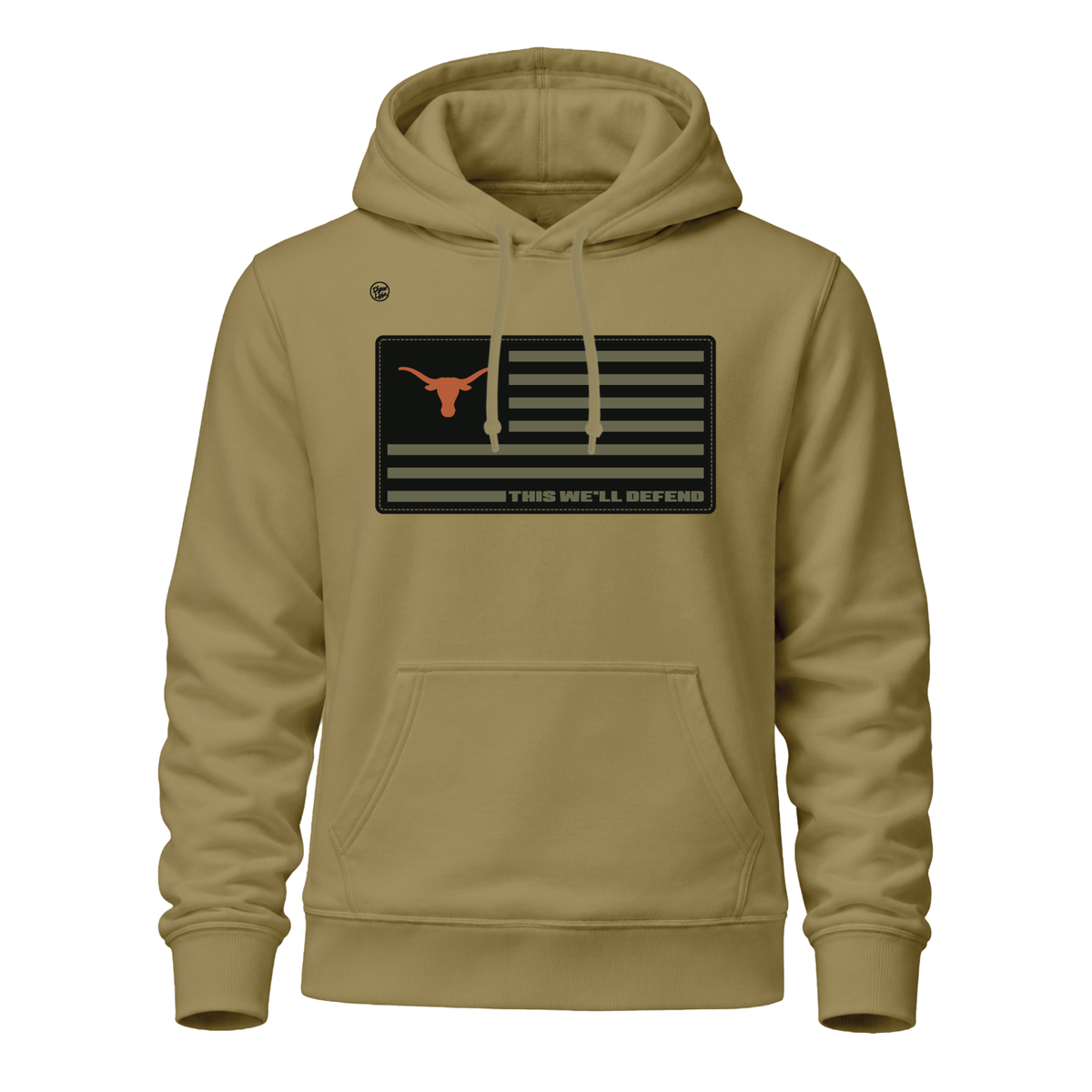 Texas Longhorns Men's Defend Hoodie - Khaki