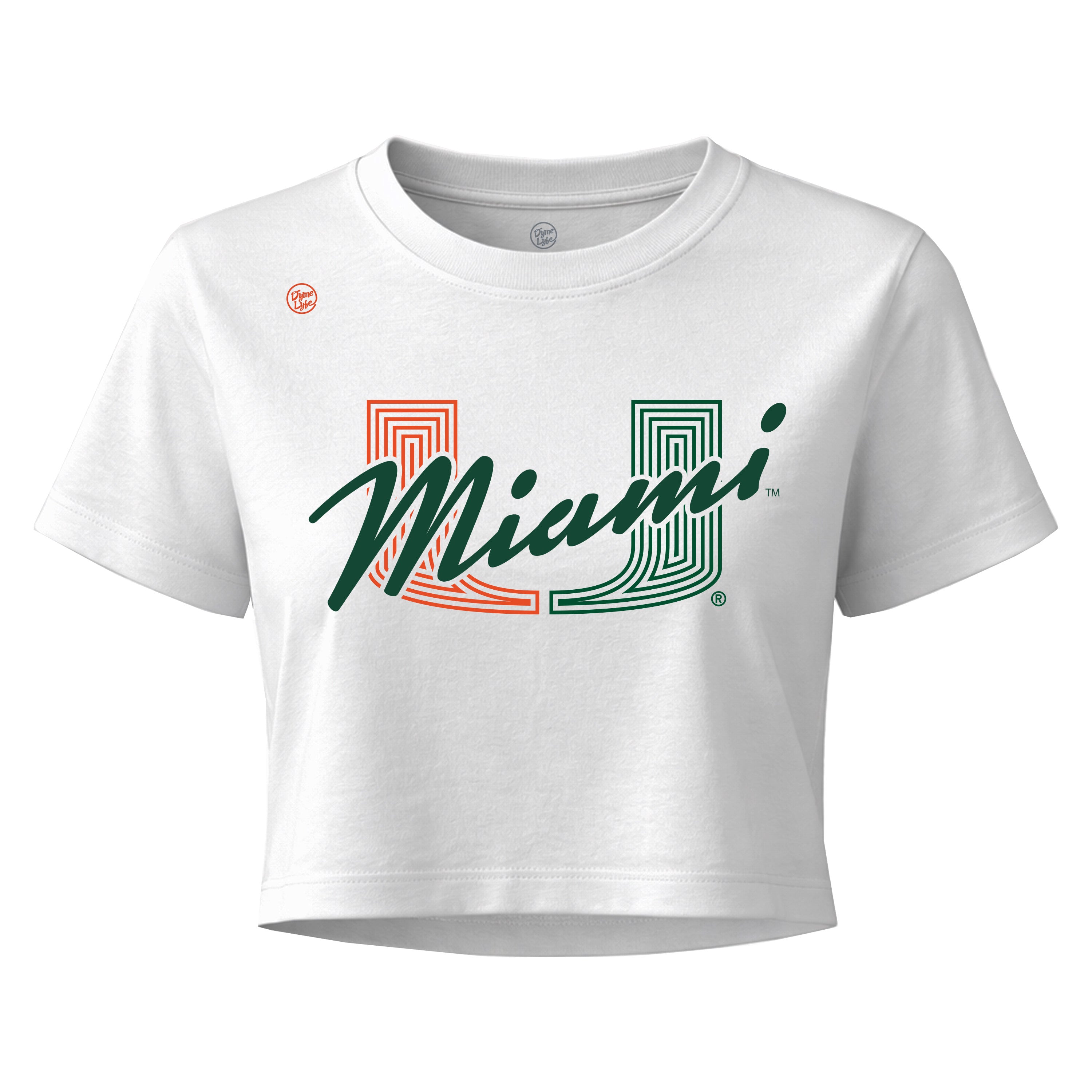 Miami Hurricanes Women's Miami Vice Script Crop Top