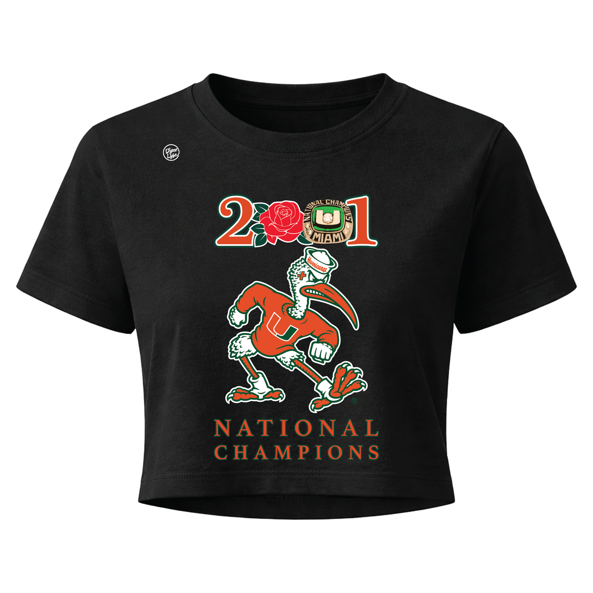 Miami Hurricanes Women's 2001 Rose Crop Top
