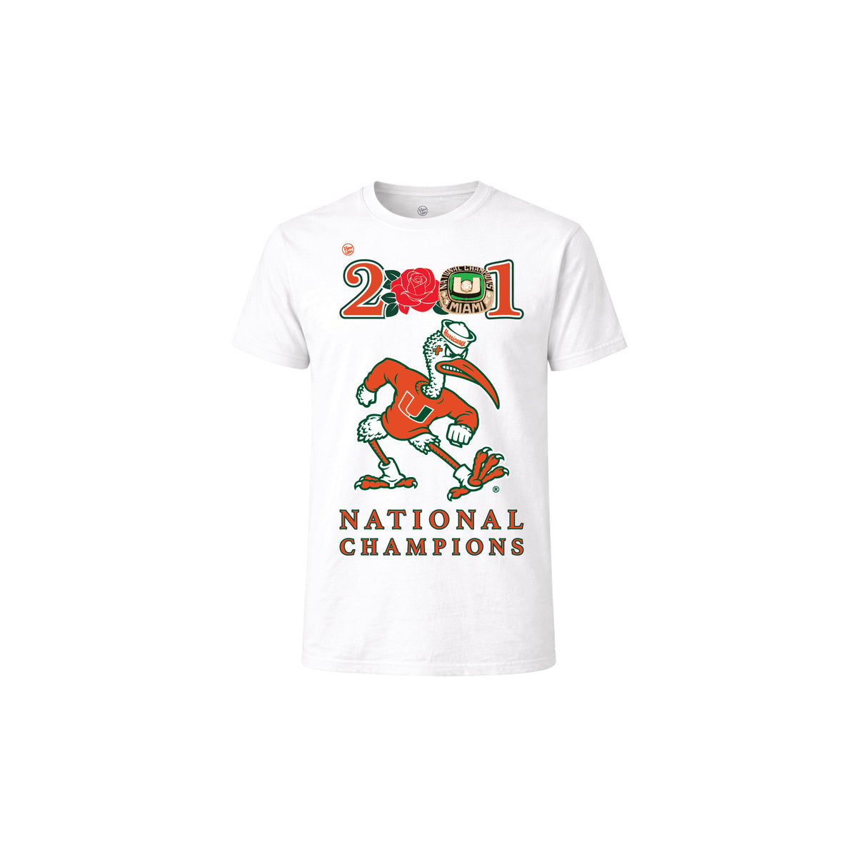 Miami Hurricanes Youth 2001 Rose Tee