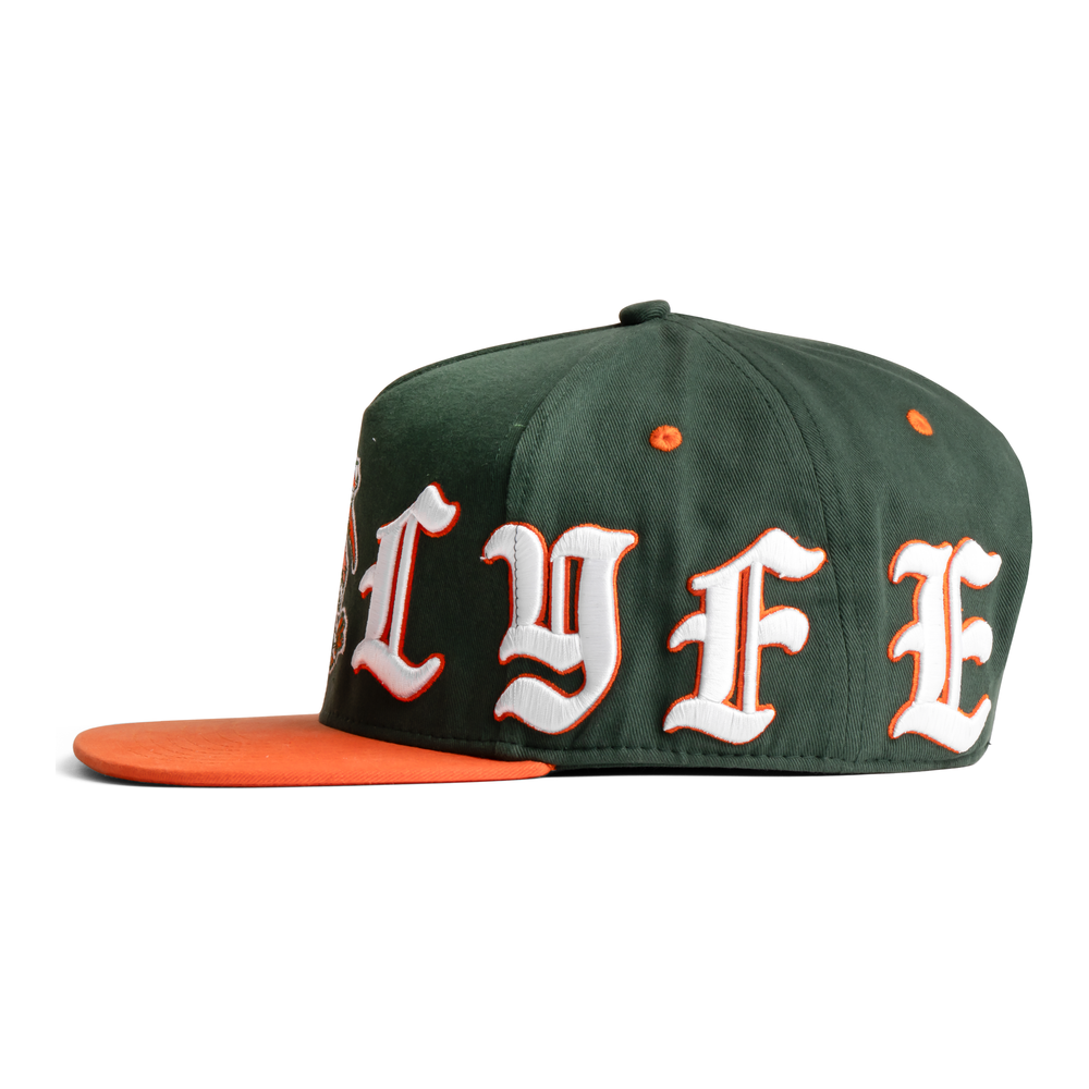 Miami Hurricanes Green Old English Snapback
