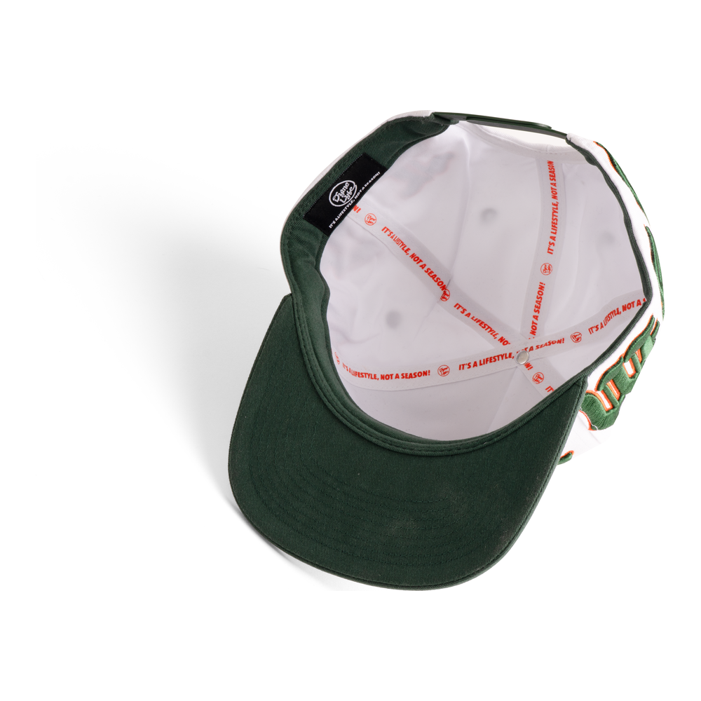 Miami Hurricanes White Old English Snapback