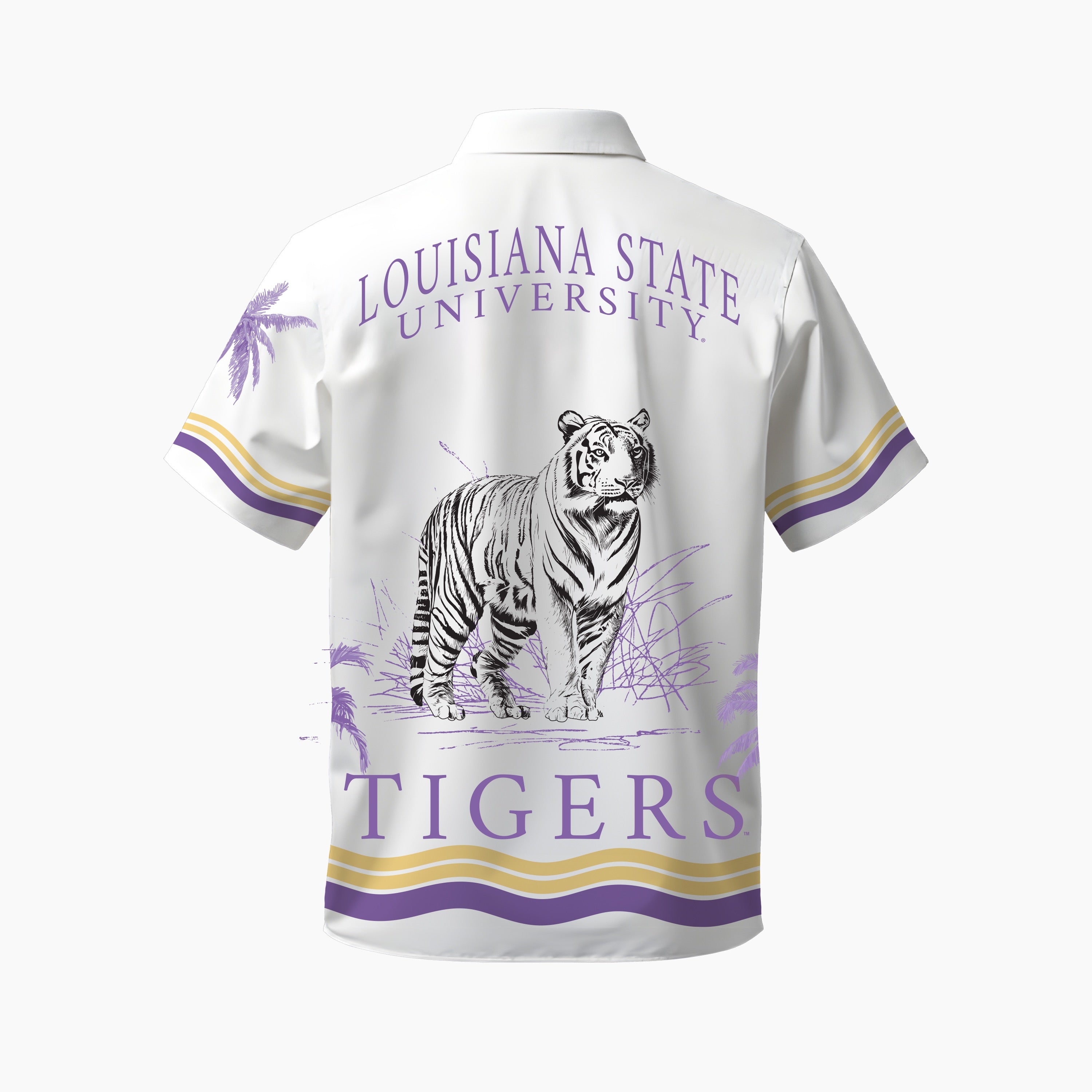 lsu dress shirt Men's Colosseum Purple LSU Tigers Strike Bowling Button-Up Shirt