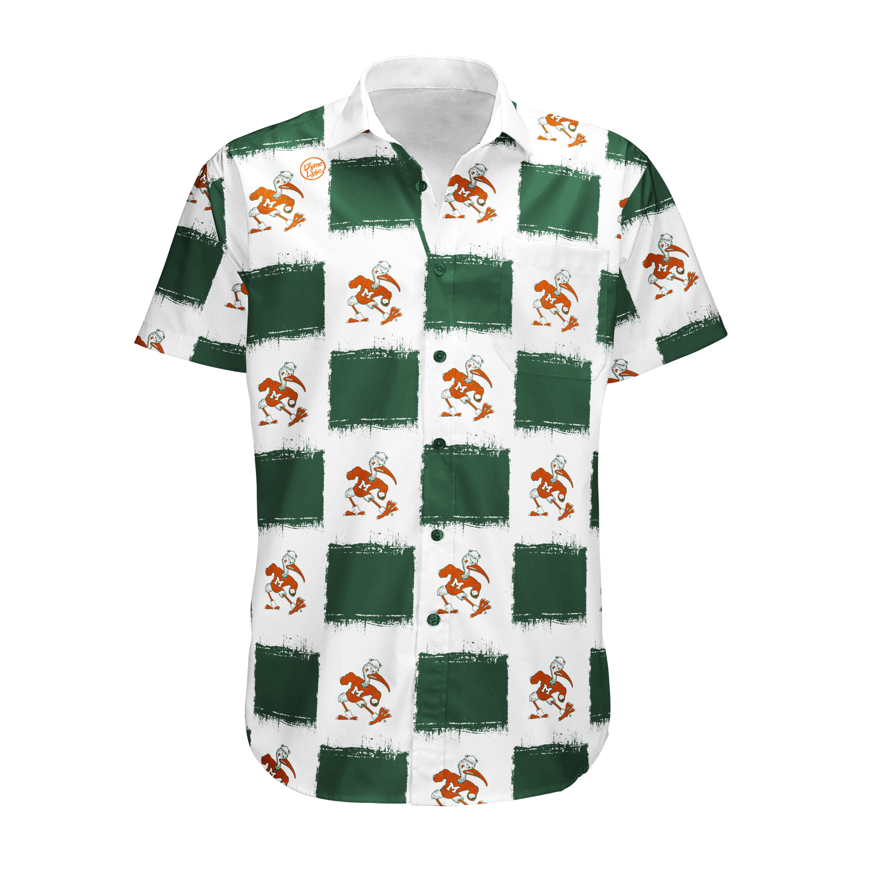 Miami Hurricanes Men’s Big Block Button Up