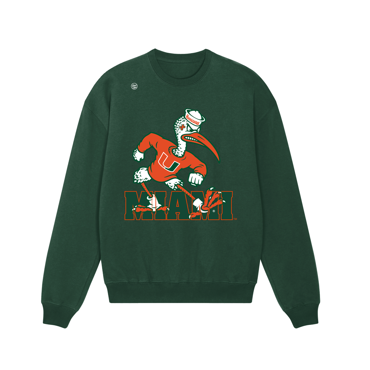 Miami Hurricanes Men's In The Box Crewneck Sweatshirt - Forest Green