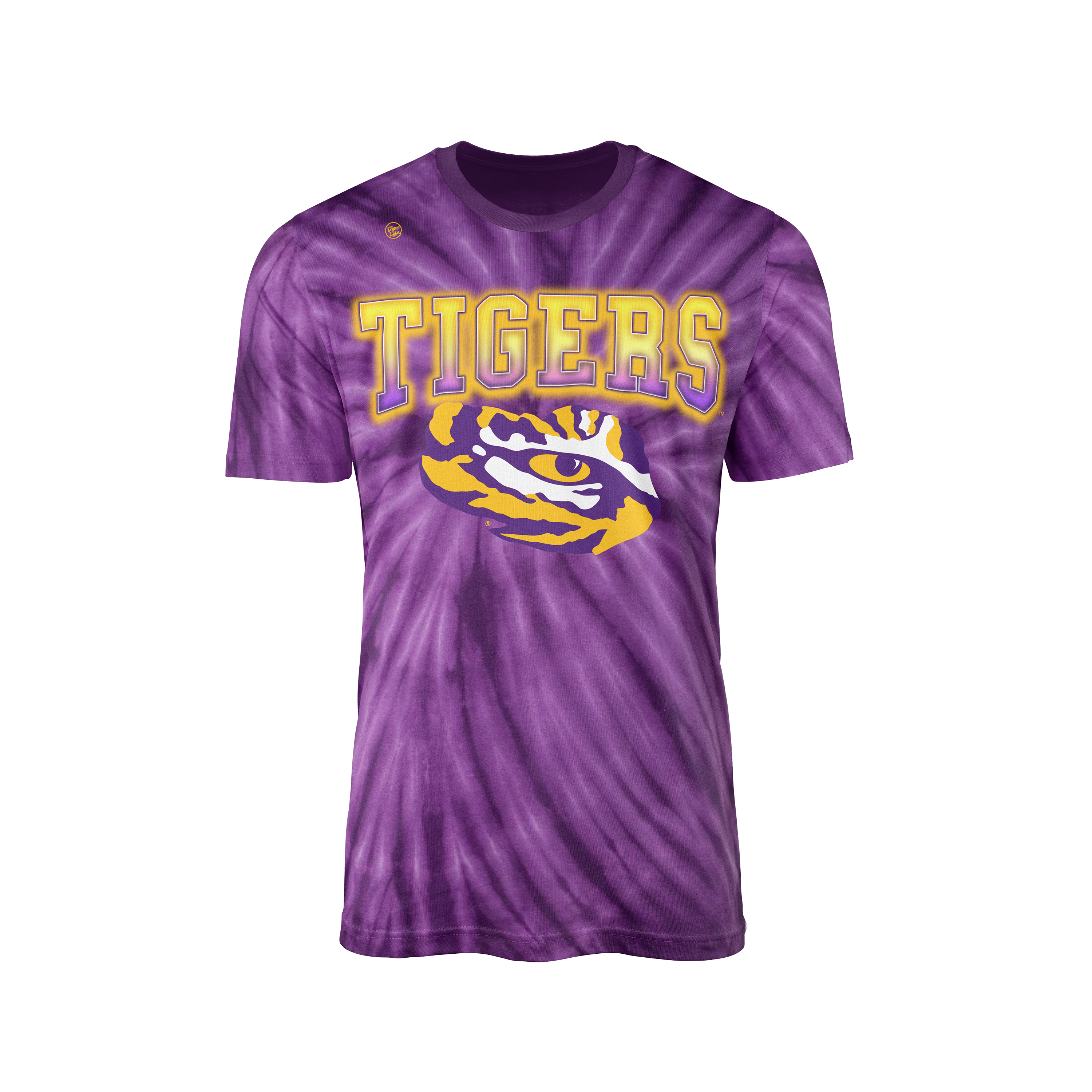 LSU Tigers Men’s Tie Dye Team T-Shirt, Size: XL, LSU Tigers, Dyme Lyfe, Officially Licensed Merch