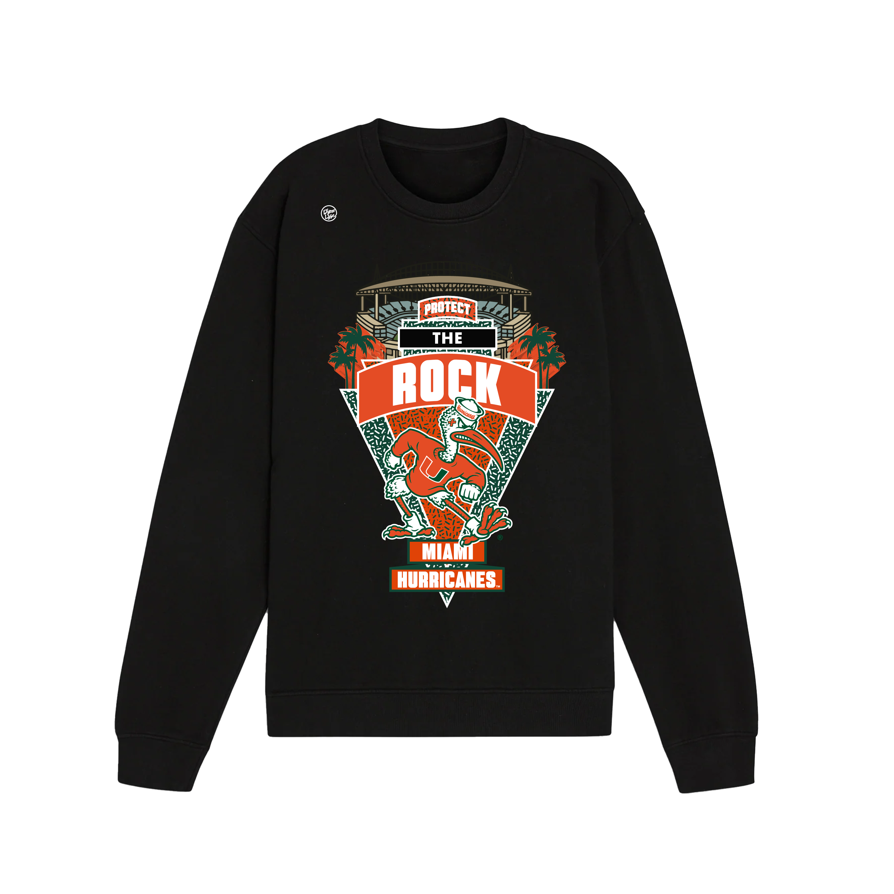 Miami Hurricanes Men's Protect The Rock Crew Sweatshirt