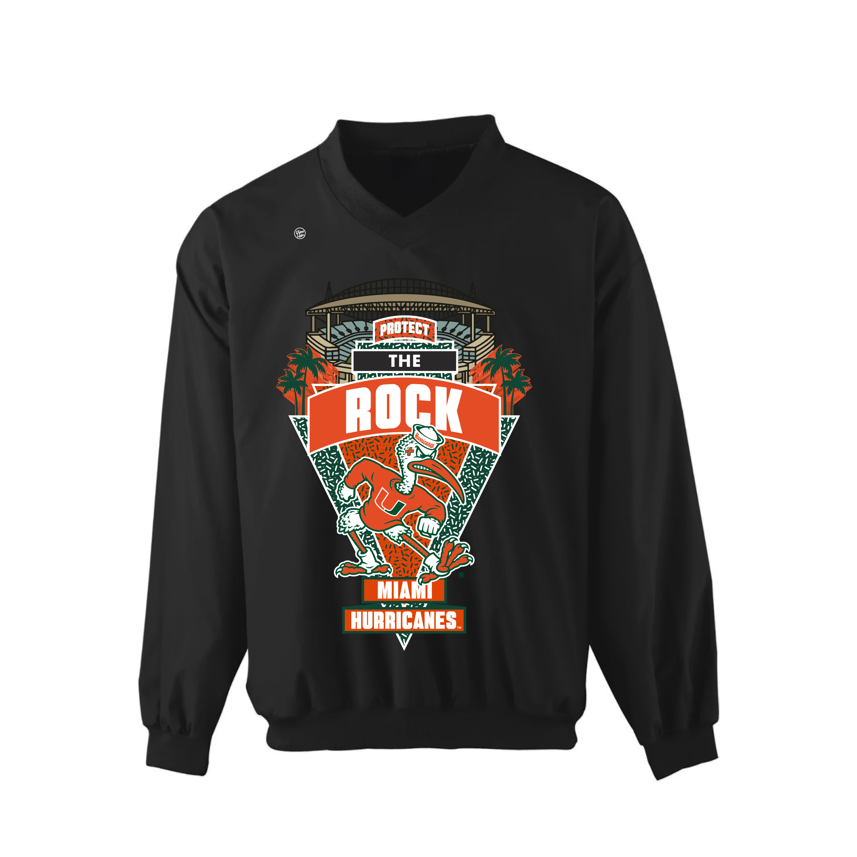 Miami Hurricanes Men’s Protect The Rock Long Sleeve Pullover Jacket