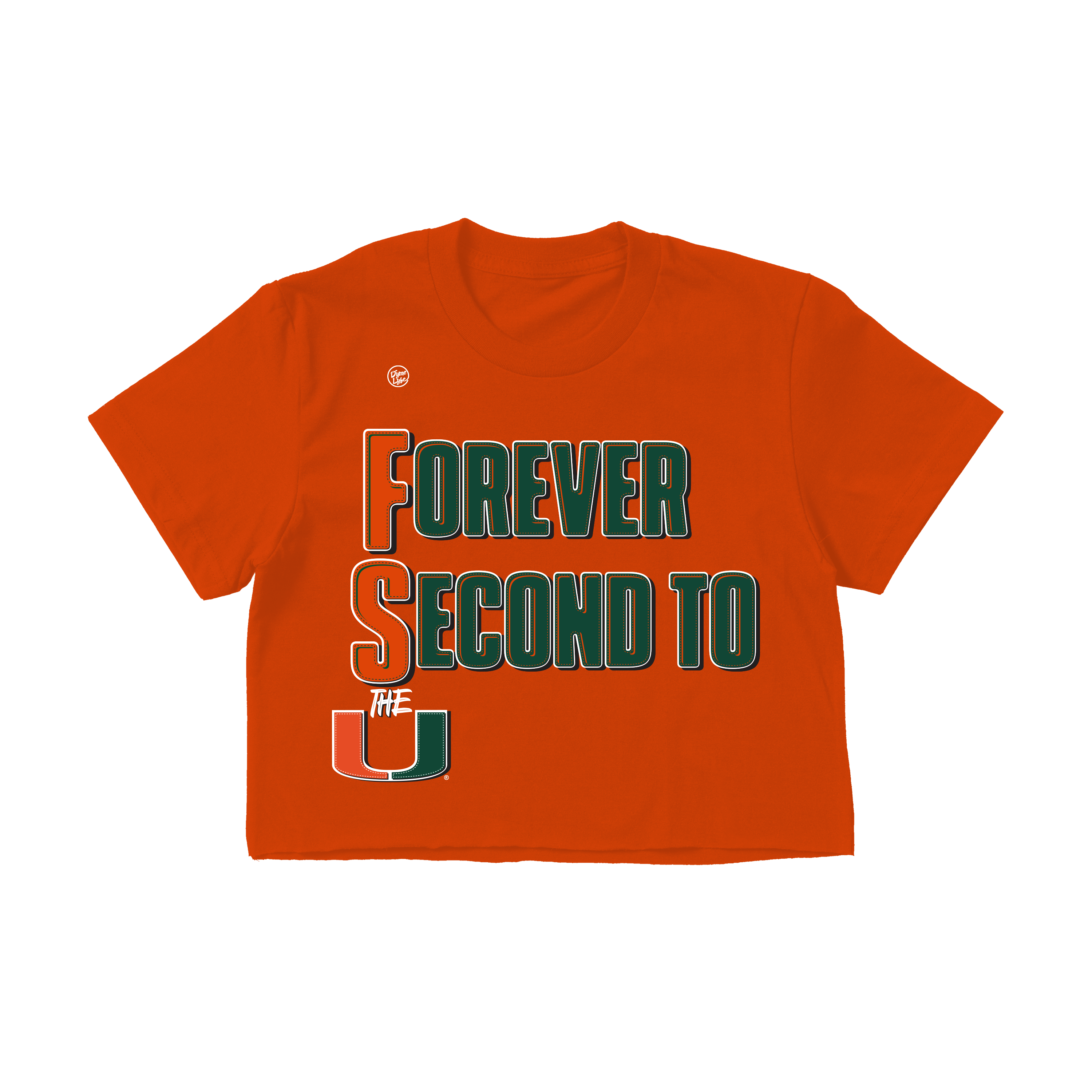 Miami Hurricanes Women's Forever Second To Us Crop