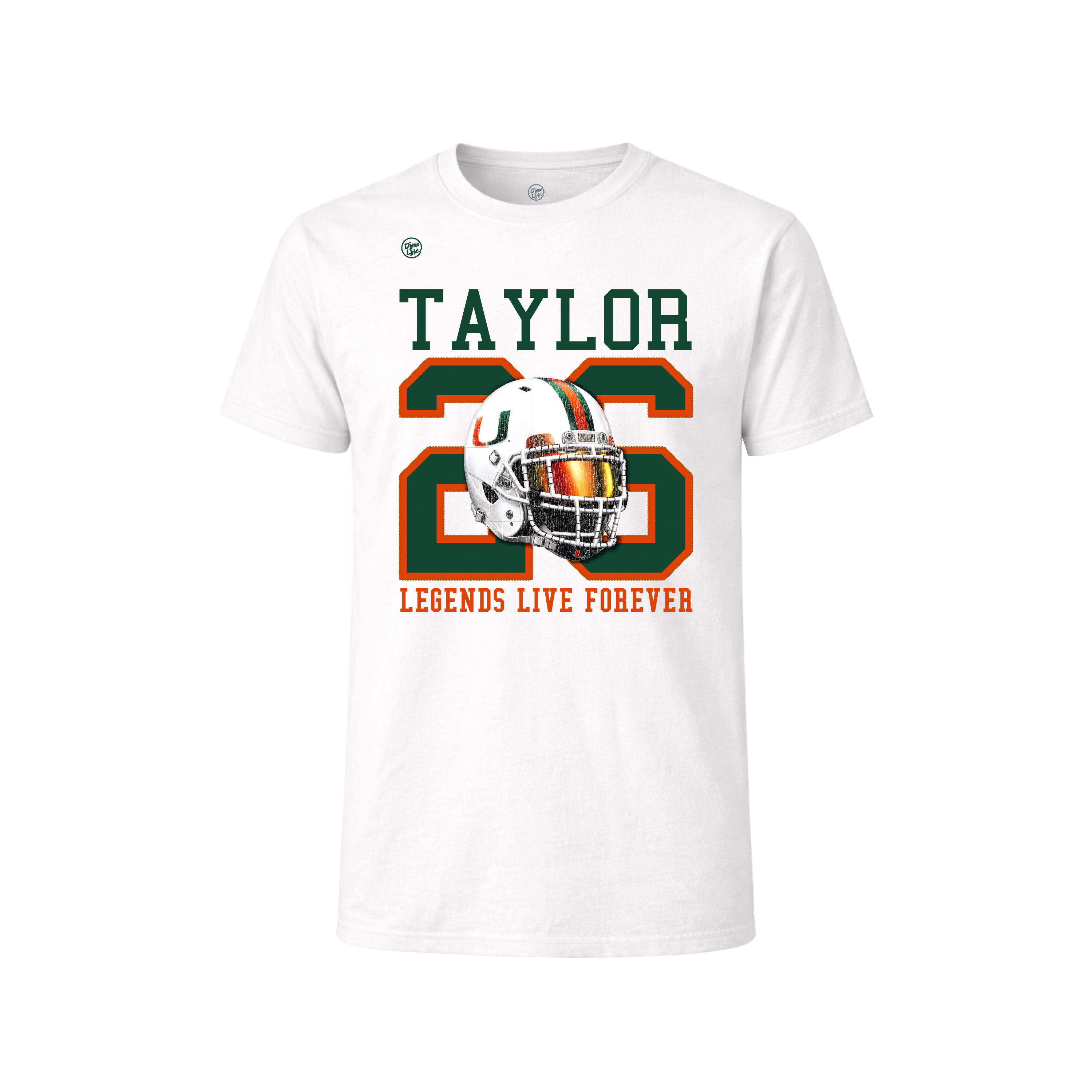 Miami Hurricanes Men's ST26 Taped Helmet Tee