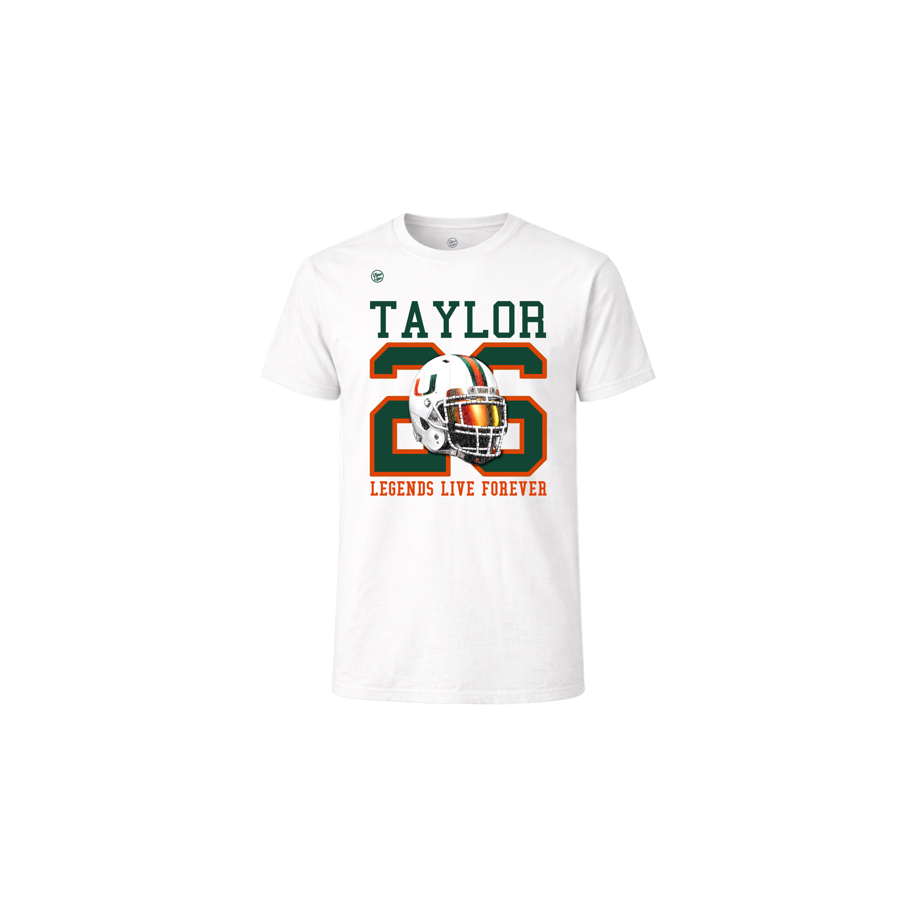 Miami Hurricanes Youth ST26 Taped Helmet Tee