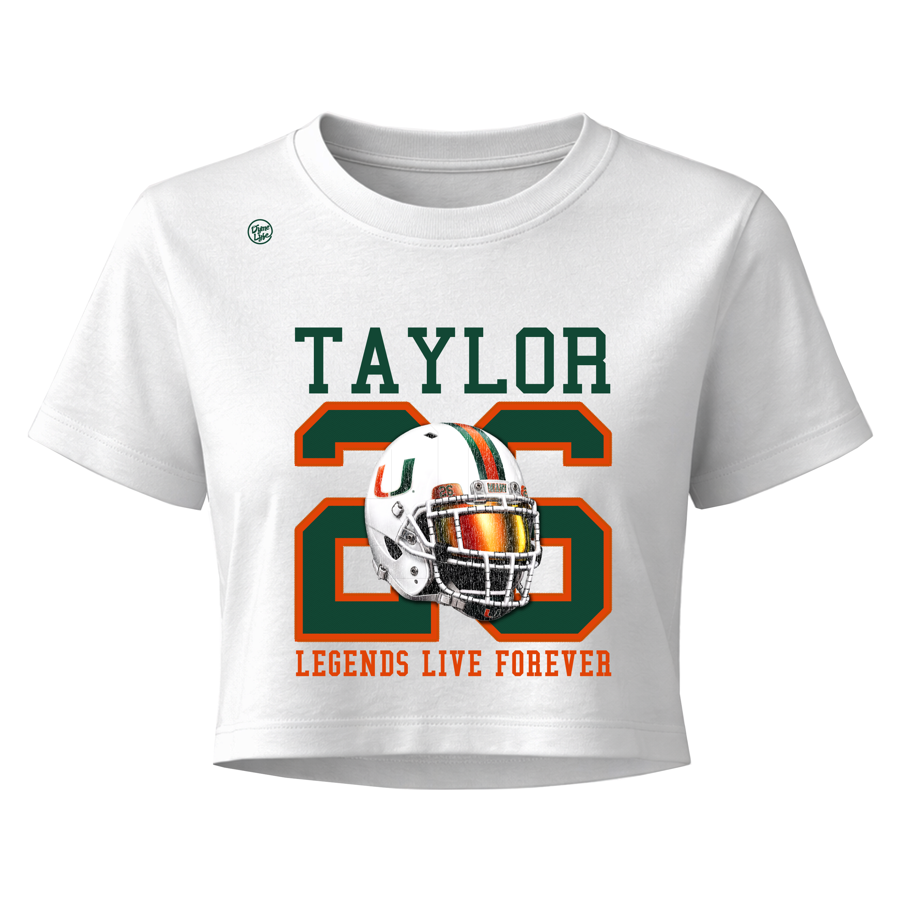 Miami Hurricanes Women's ST26 Taped Helmet Crop Top