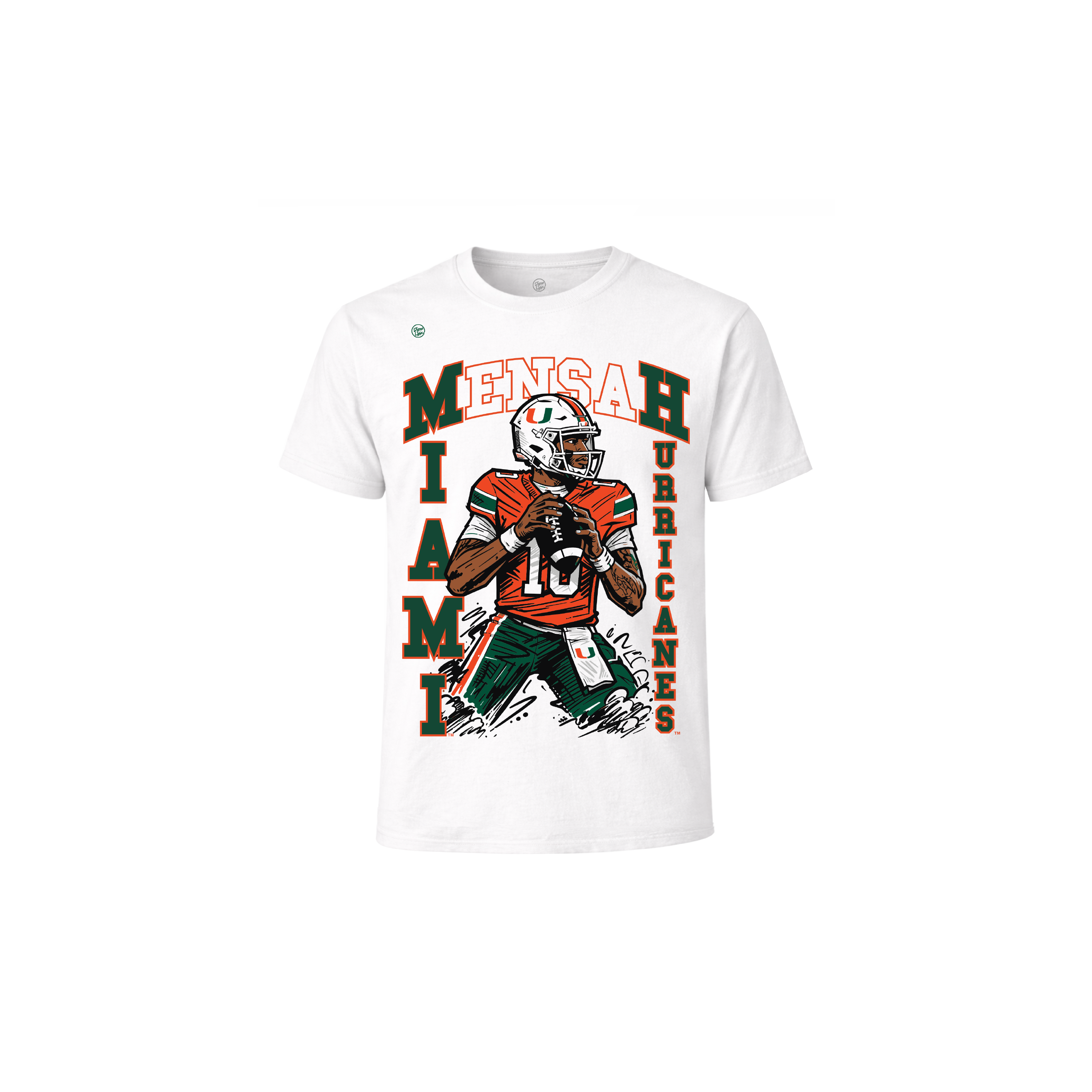 Miami Hurricanes Youth Mensah Sketch Tee