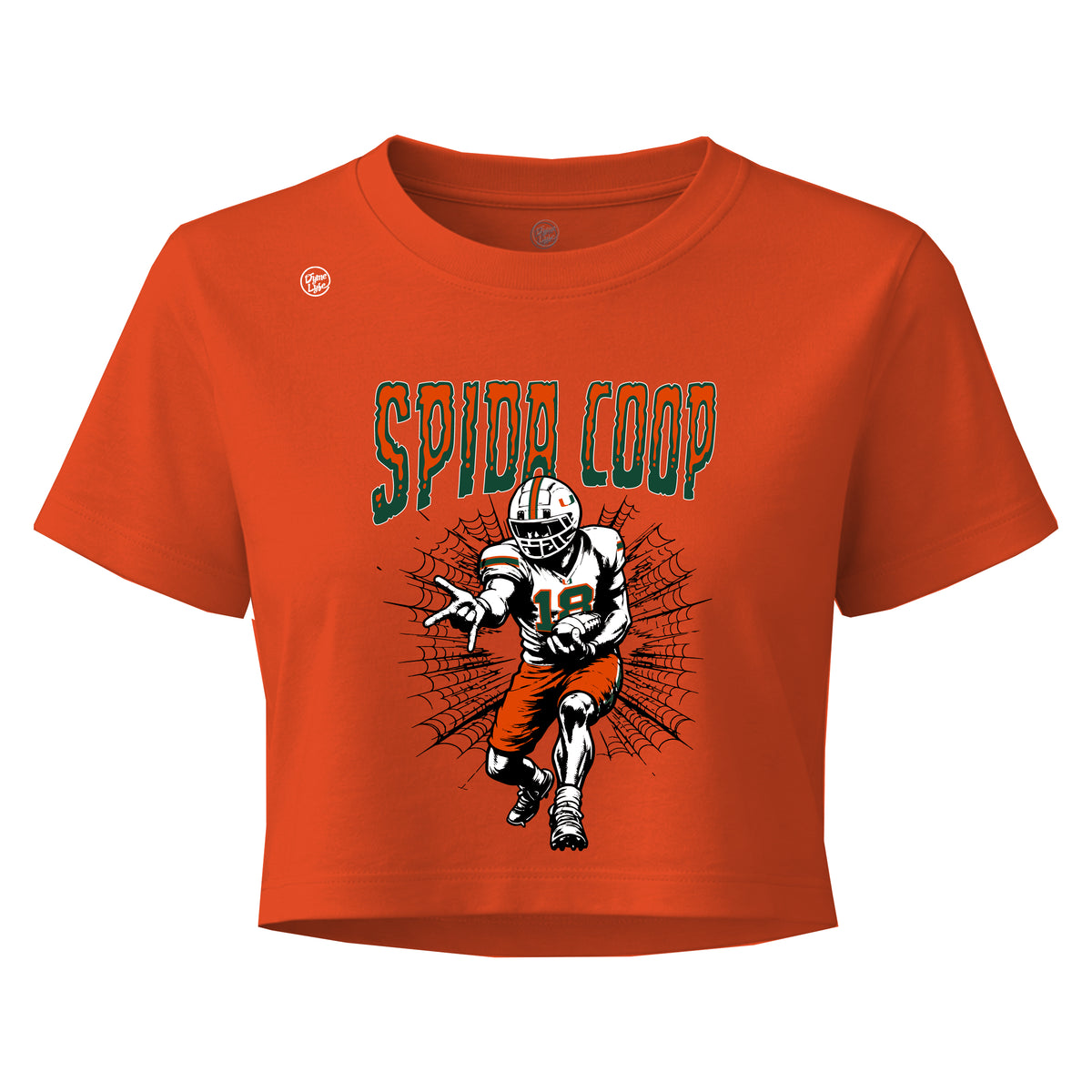 Miami Hurricanes Women's Spider Coop Crop Top