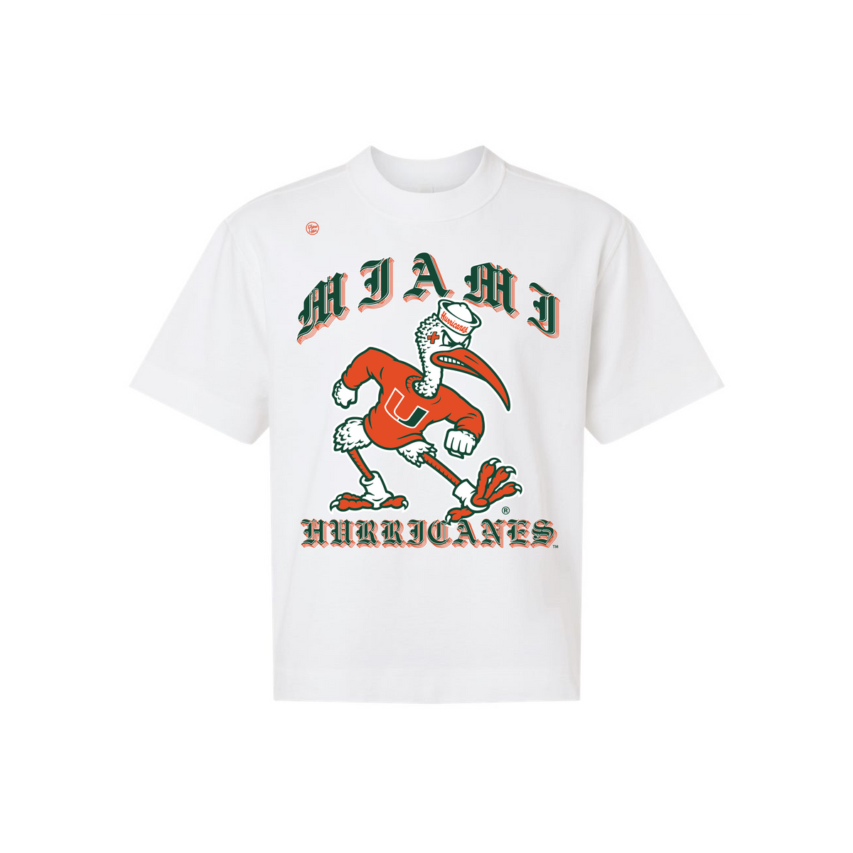Miami Hurricanes Men's Old English Sebastian Tee
