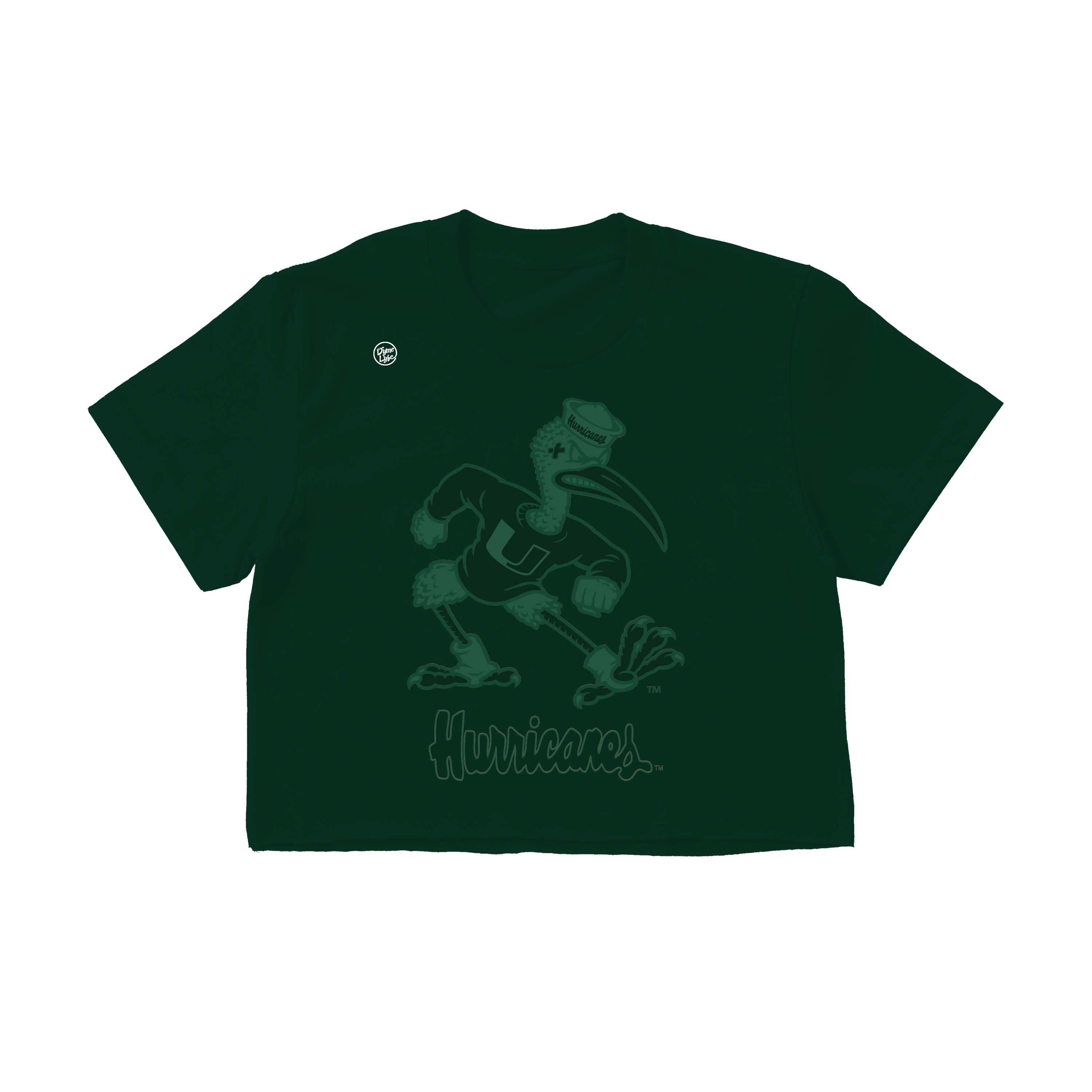 Miami Hurricanes Women's  Monotone Crop