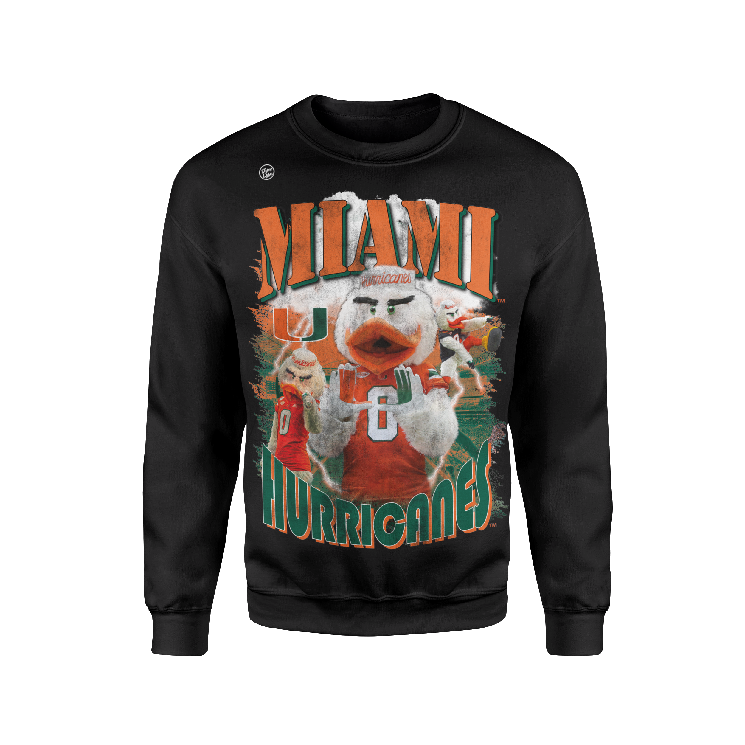 Miami Hurricanes Men's Mascot Crew Sweatshirt
