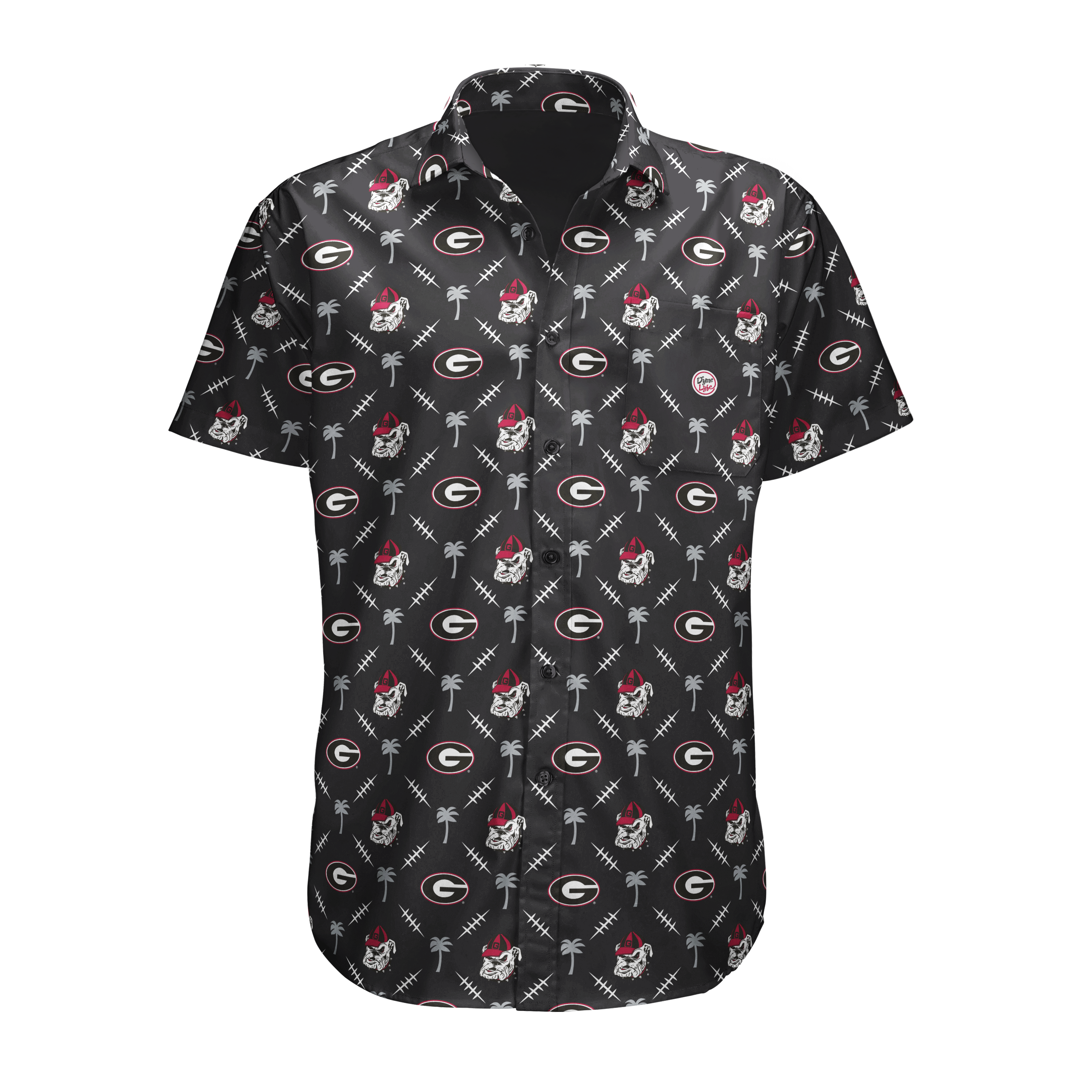georgia bulldogs dress shirt Men's Cutter & Buck Charcoal Georgia Bulldogs Big Tall Stretch Oxford Stripe Long Sleeve Button Down Shirt