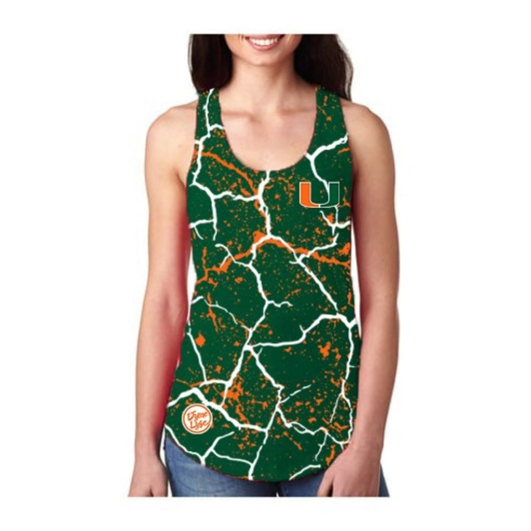 Miami Hurricanes Women's Storm Racerback Tank Top - Green