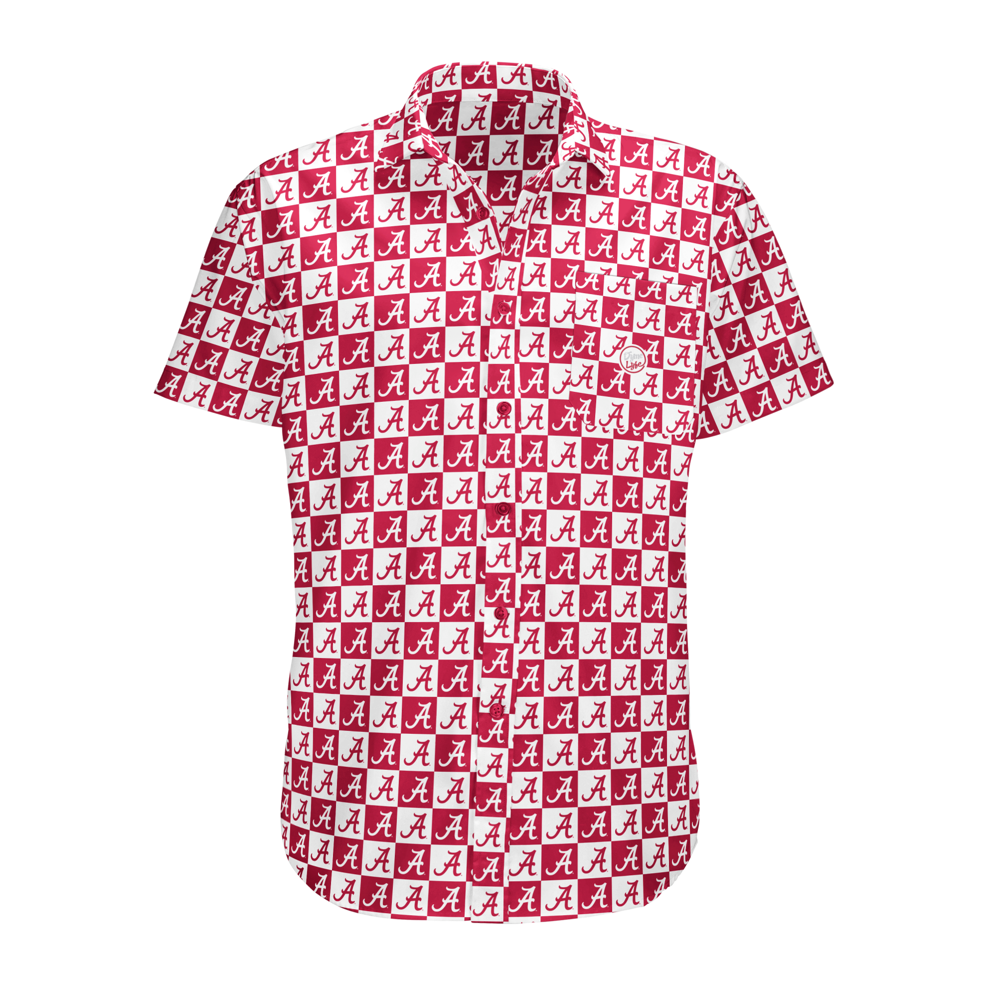 Alabama Crimson Tide Logo Block Button Up - Red