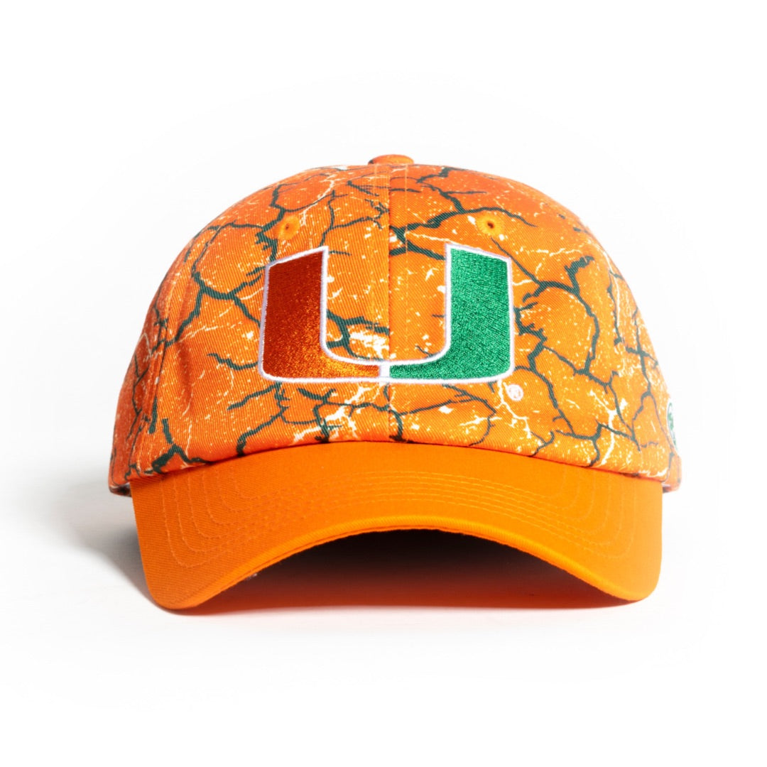 Miami Hurricanes Storm Dad Hat - Orange