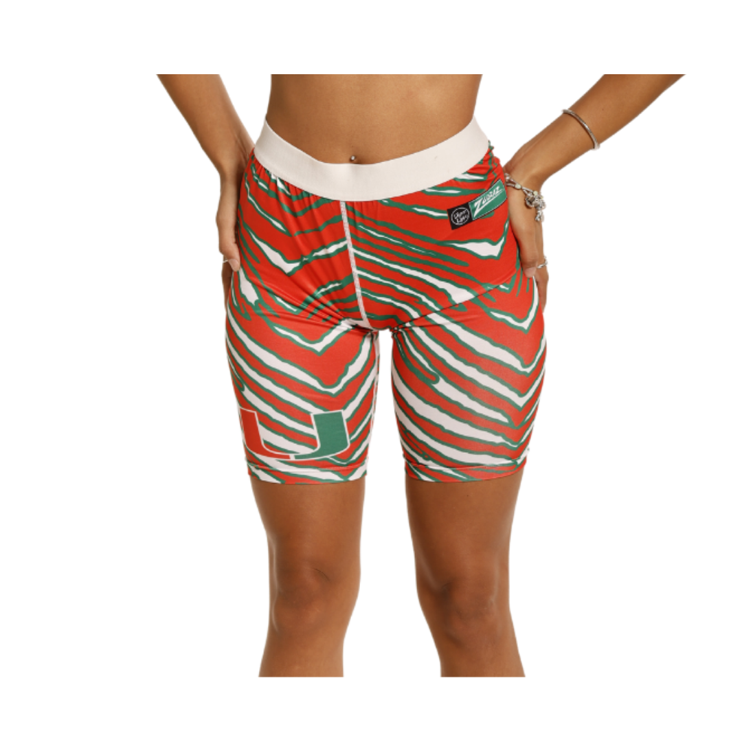 Miami Hurricanes Women's Zubaz Bike Shorts