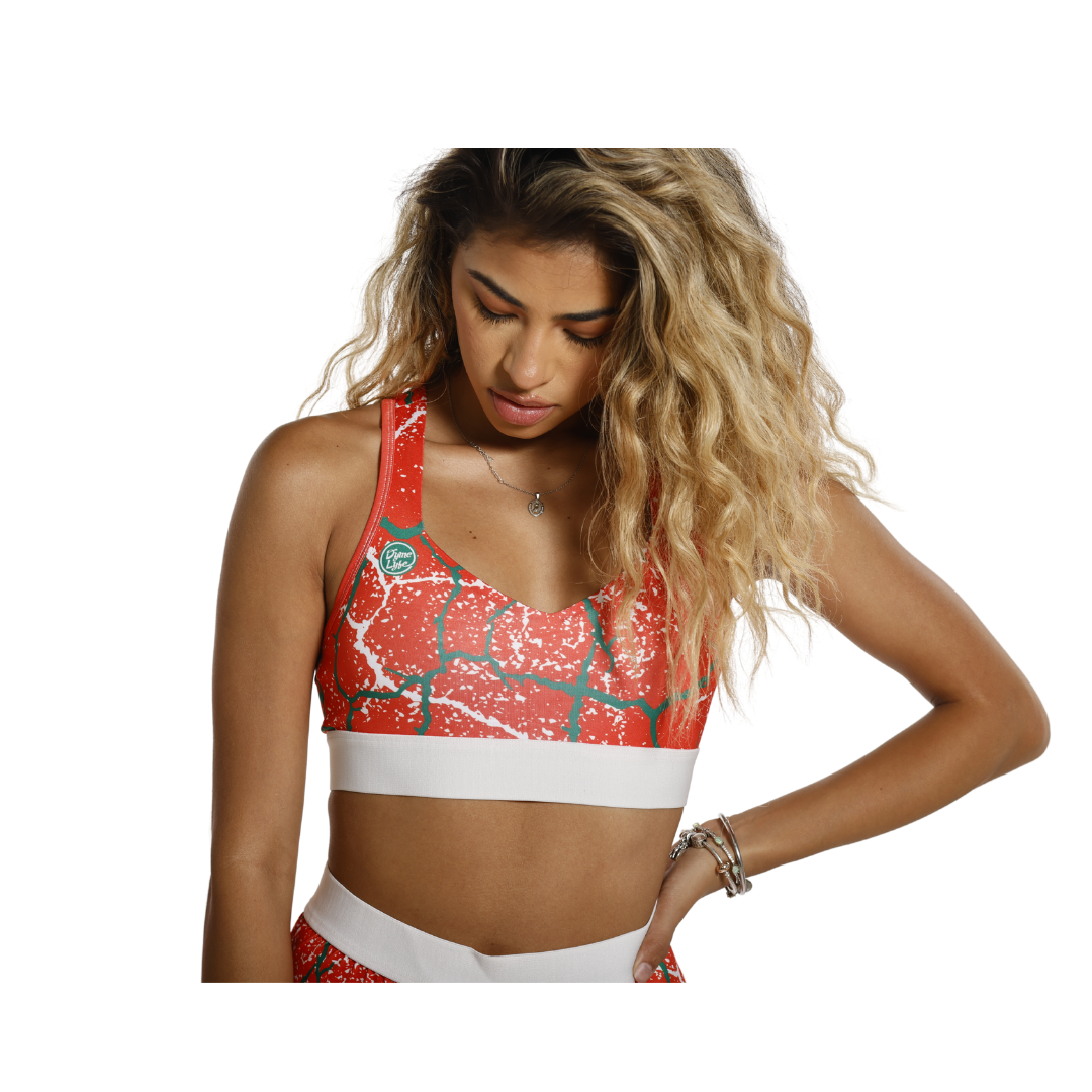 Miami Hurricanes Women's Storm Sports Bra - Orange