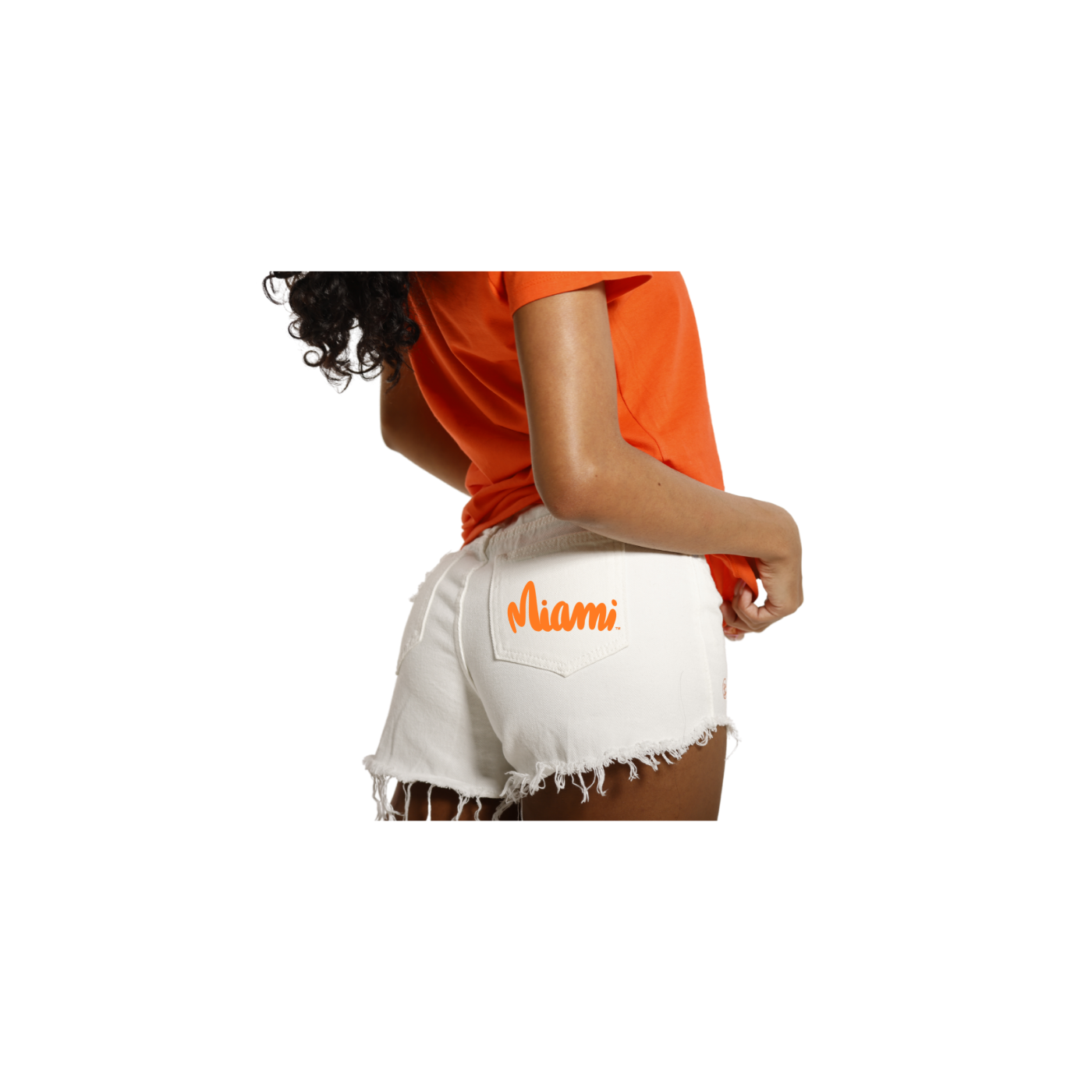 Miami Hurricanes Women's Sebastian Jean Shorts - White