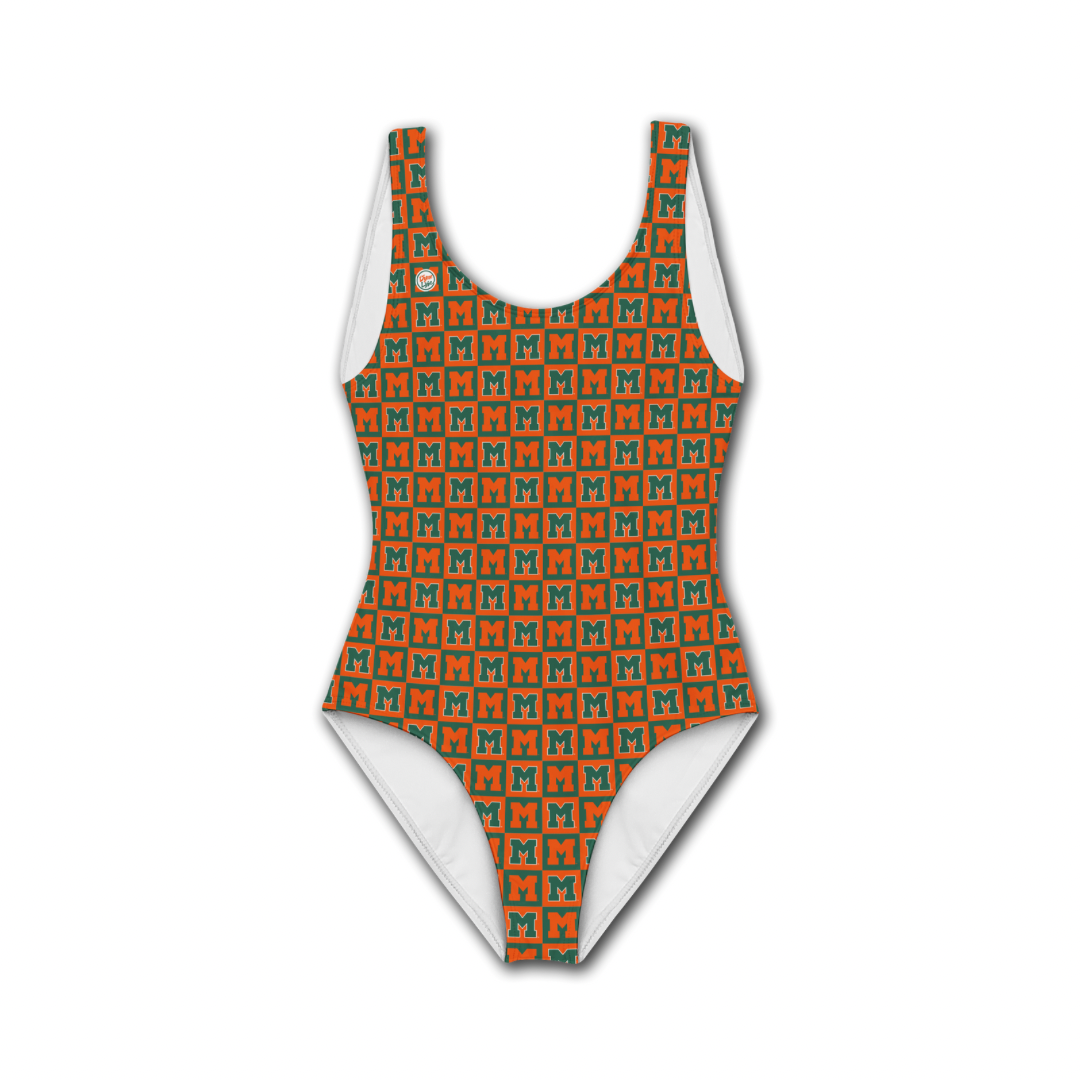 Miami Hurricanes Women’s Logo Block Swimsuit