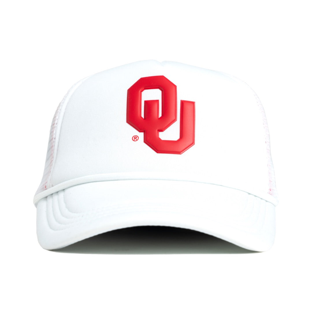 Oklahoma Sooners White Trucker Hat, Size: , University of Oklahoma Sooners, Dyme Lyfe, Officially Licensed Merch.