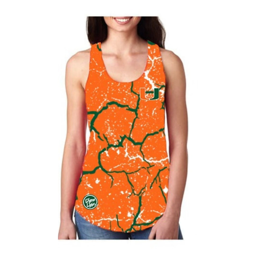 Miami Hurricanes Women's Storm Racerback Tank Top - Orange