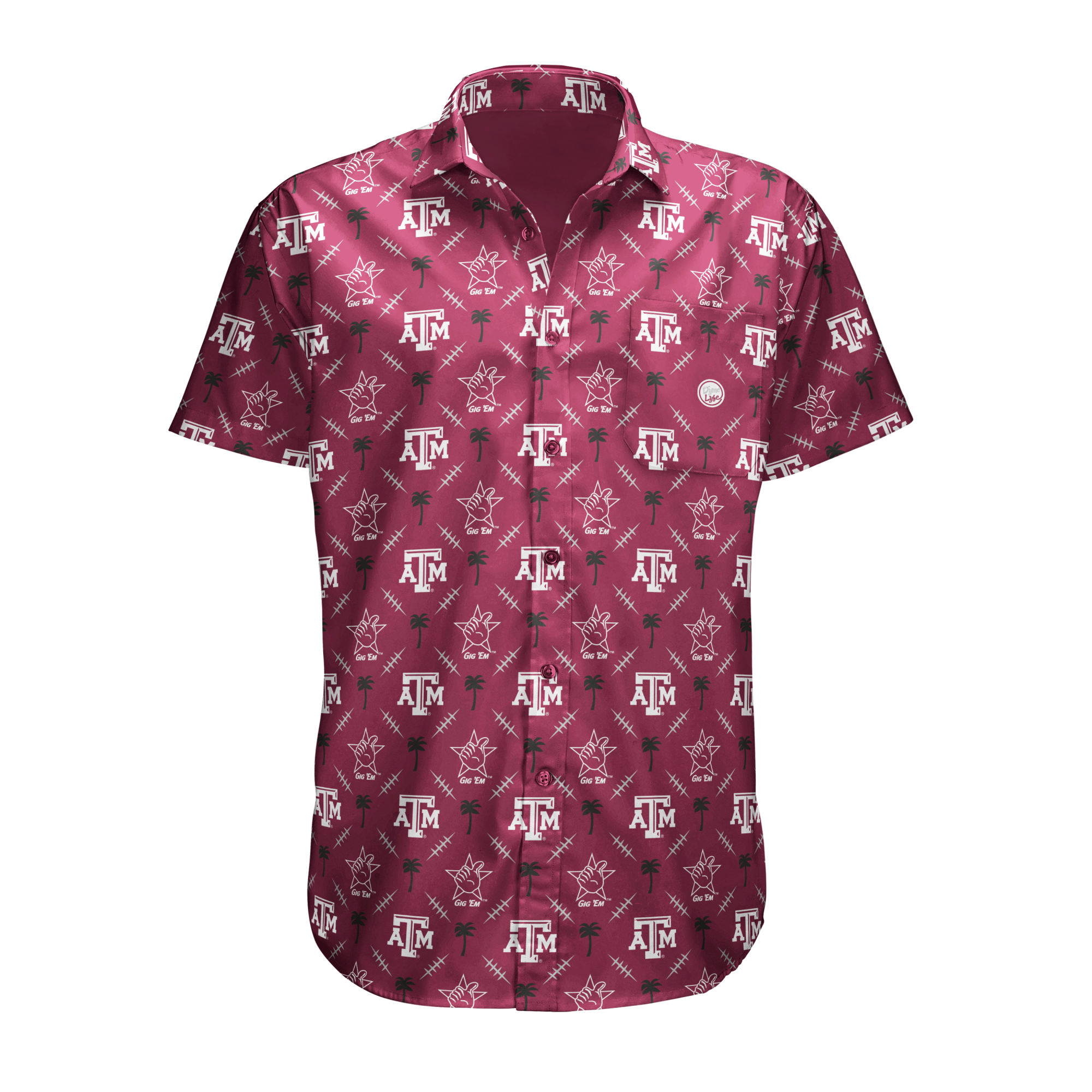 Texas A&M Aggies Palm Button Up - Red