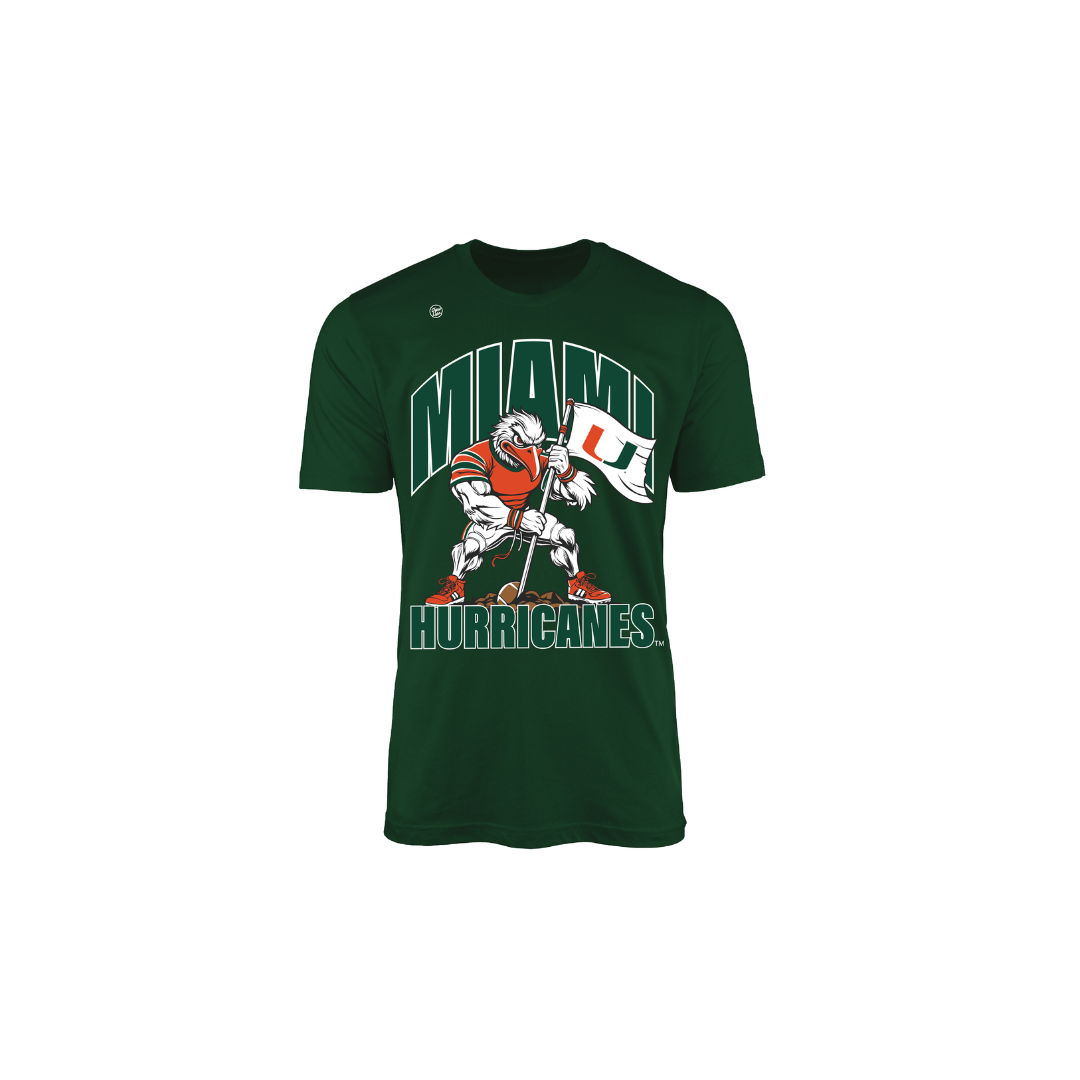 Miami Hurricanes Youth Plant Flag Tee