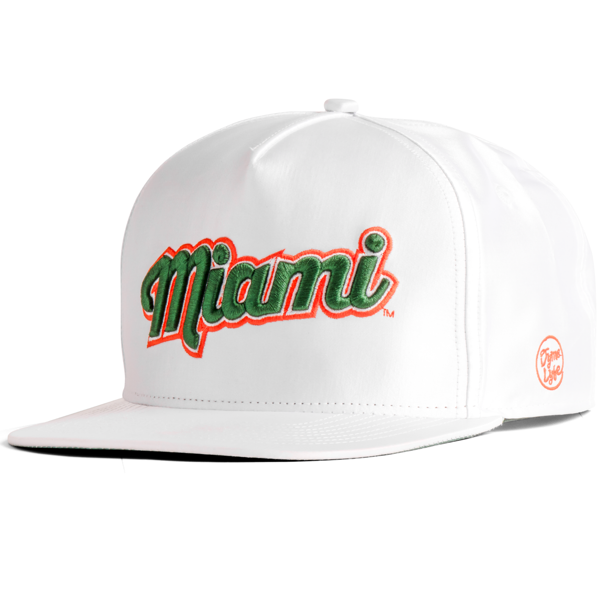 Miami Hurricanes White Satin Snapback