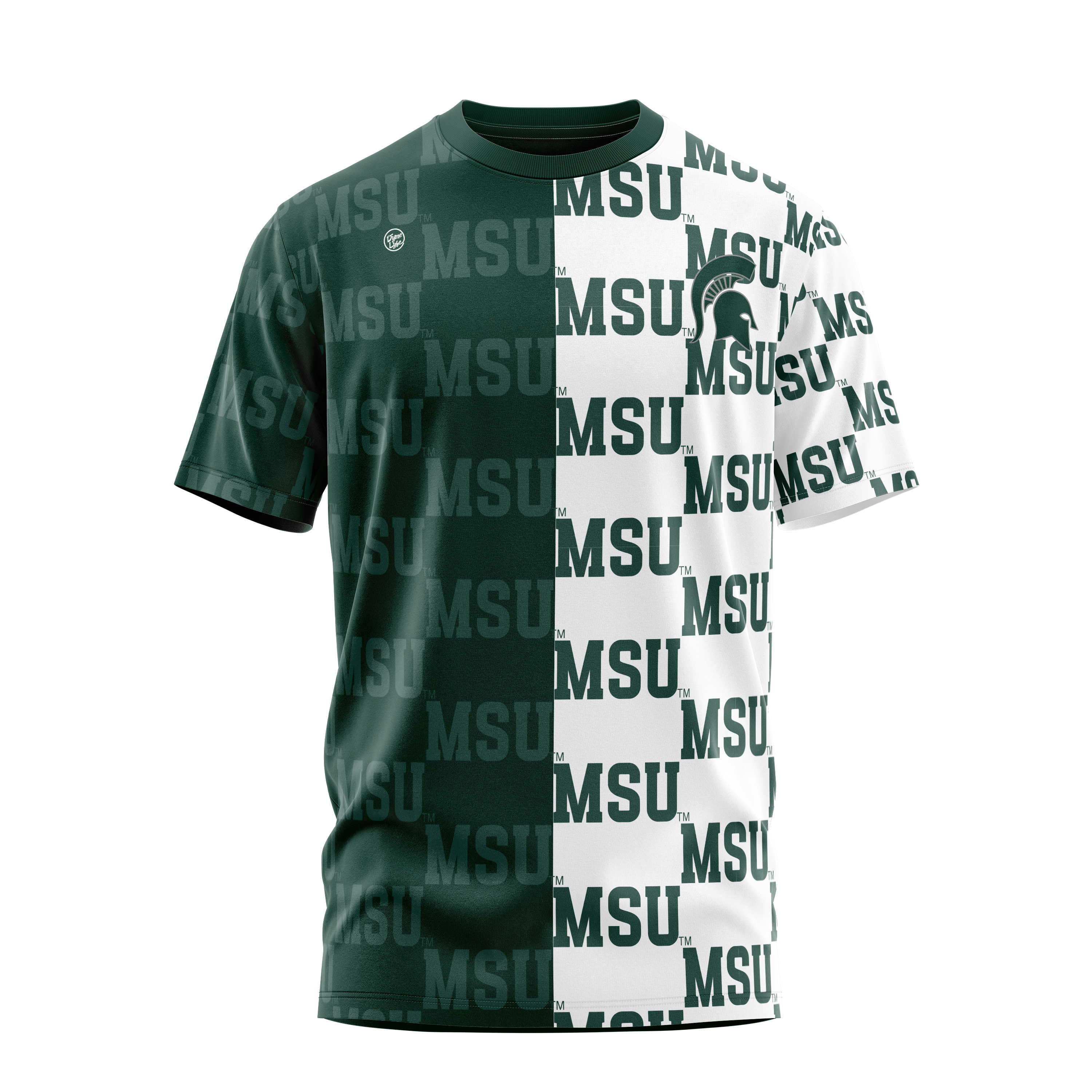 Michigan State Spartans Men's Checkered Tee