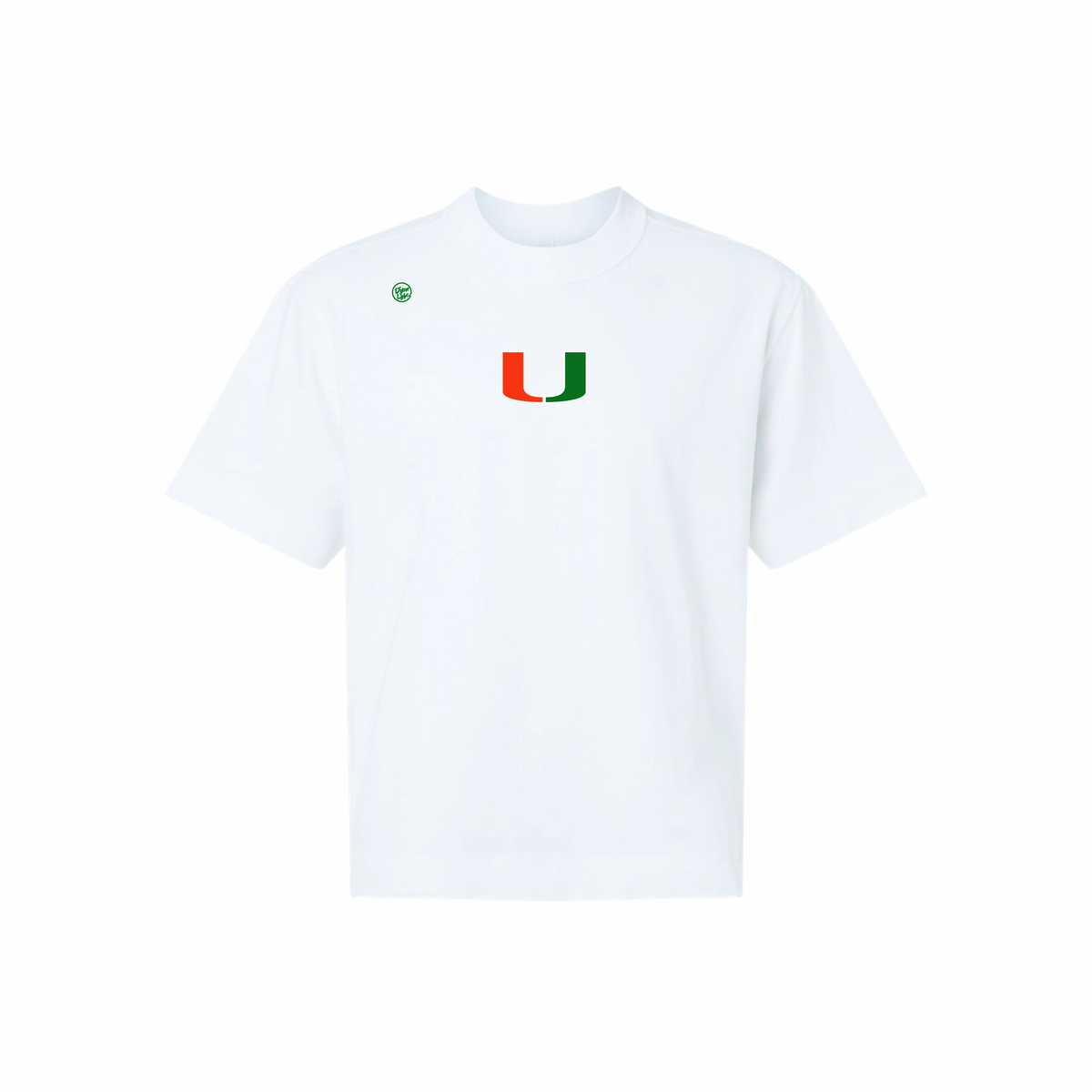 Miami Hurricanes Men's Center Logo Tee - White